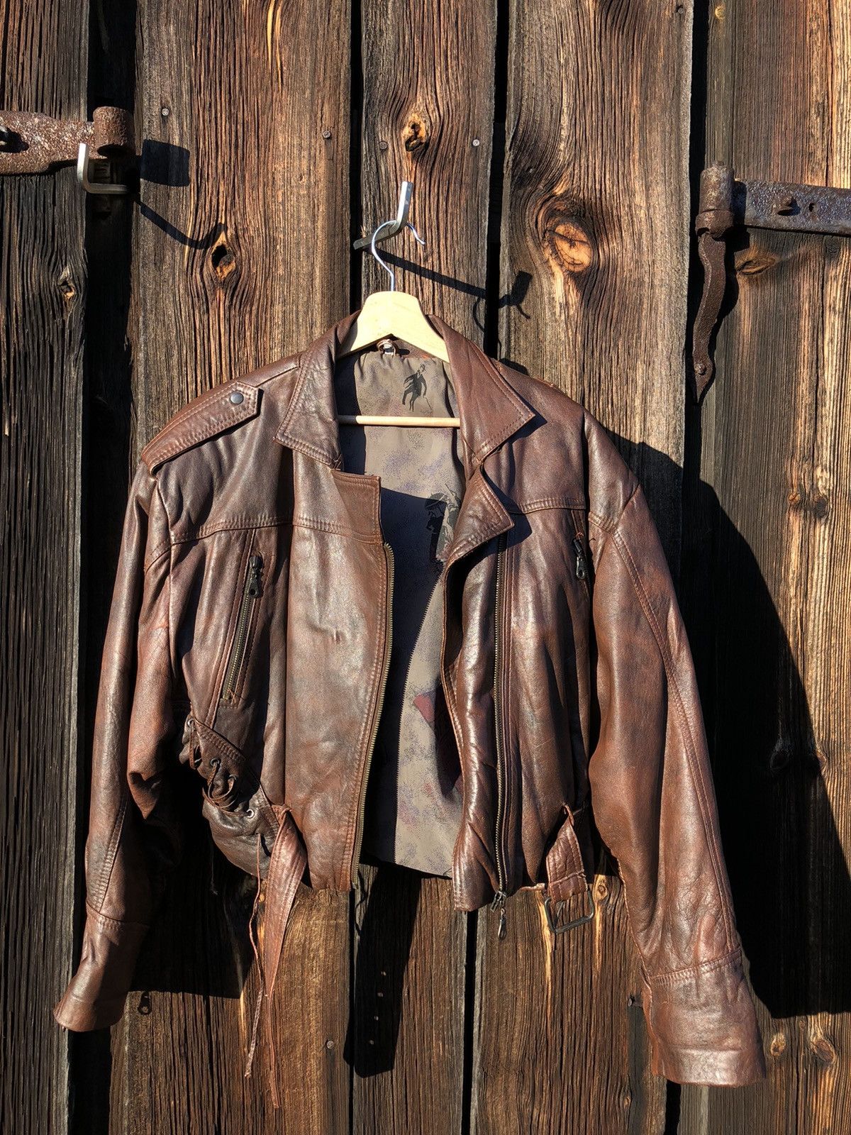 Vintage Vintage 90s Leather Biker Jacket Size M / US 6-8 / IT 42-44 - 1 Thumbnail