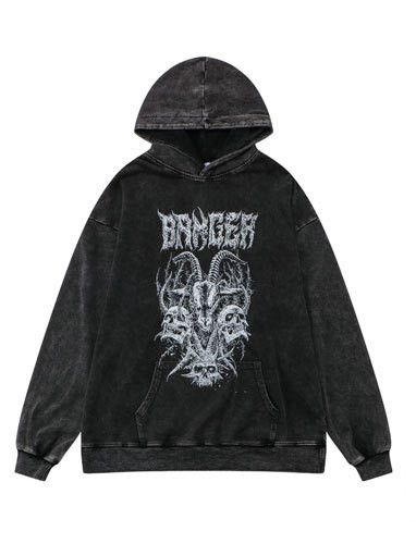 Vintage Goat Skull Skeleton Hoodie