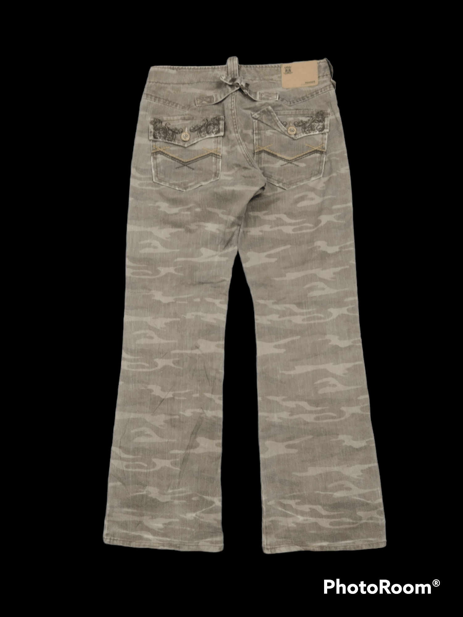 If Six Was Nine FLARE🔥KISSMARK FADED TACTICAL CAMO PANTS Size US 30 / EU 46 - 2 Thumbnail