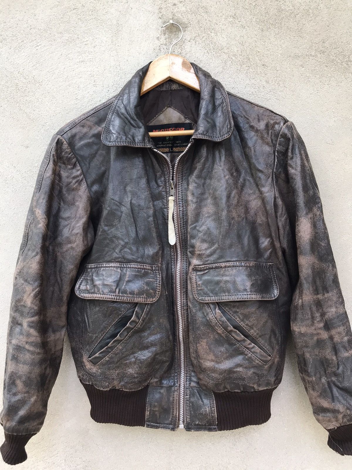 McGregor × Vintage RARE MCGREGOR LEATHER JACKET Size US M / EU 48-50 / 2 - 6 Thumbnail