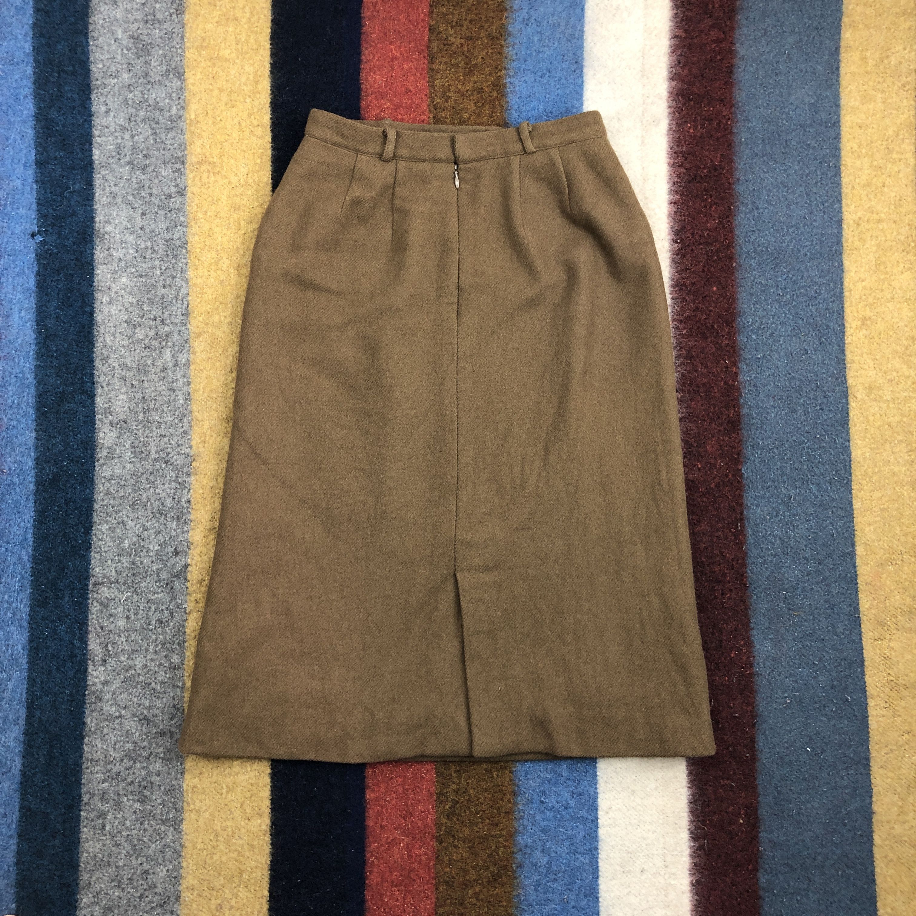 Burberry 90s Vintage BURBERRYS Casual Wool Mini Skirt #0450/S Size 26" / US 2 / IT 38 - 6 Thumbnail