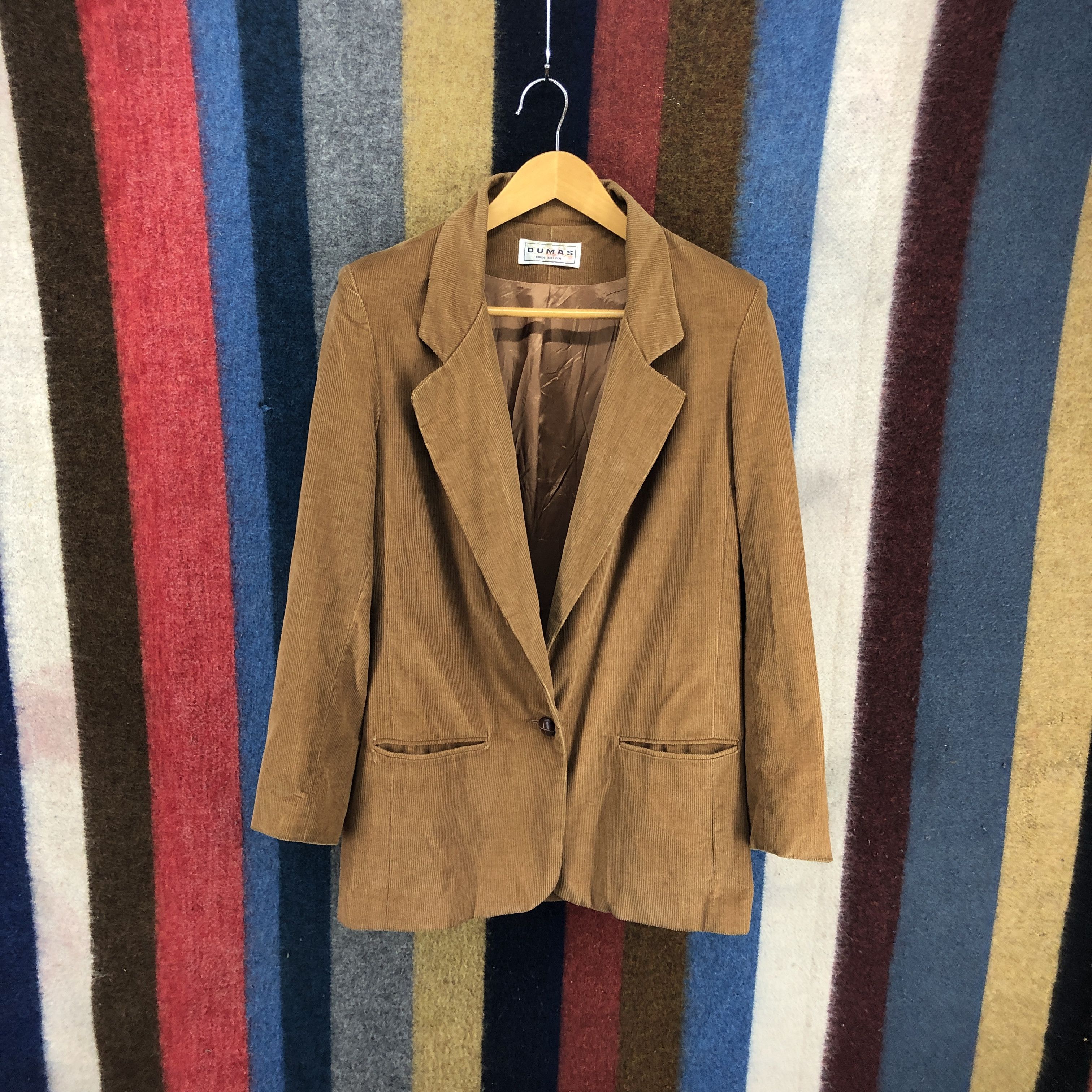 Vintage 90s Vintage DUMAS Corduroy Casual Jacket #2673-96 Size US S / EU 44-46 / 1 - 1 Thumbnail