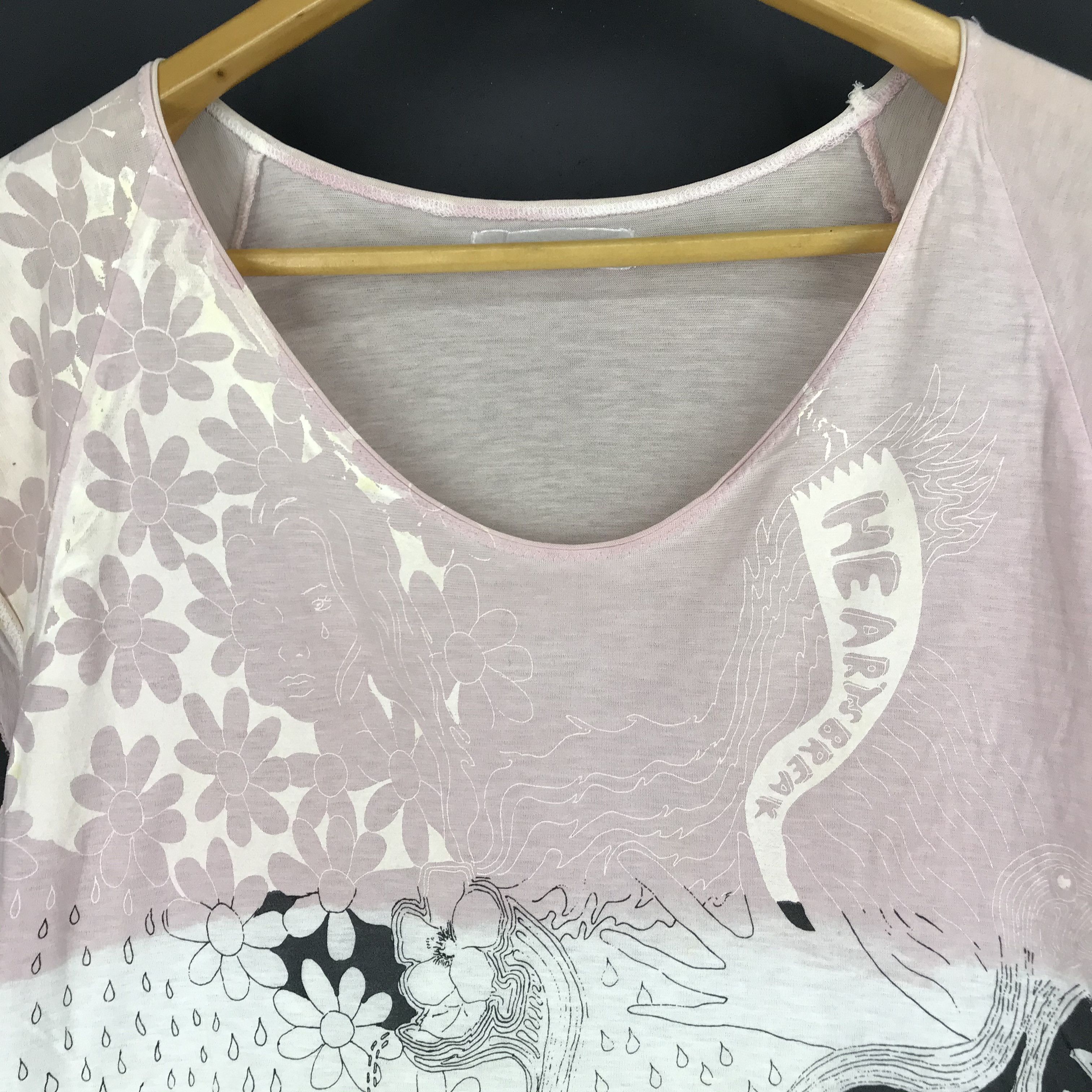 Issey Miyake Heart Break TSUMORI CHISATO Warm T Shirt #2297-80 Size S / US 4 / IT 40 - 3 Thumbnail