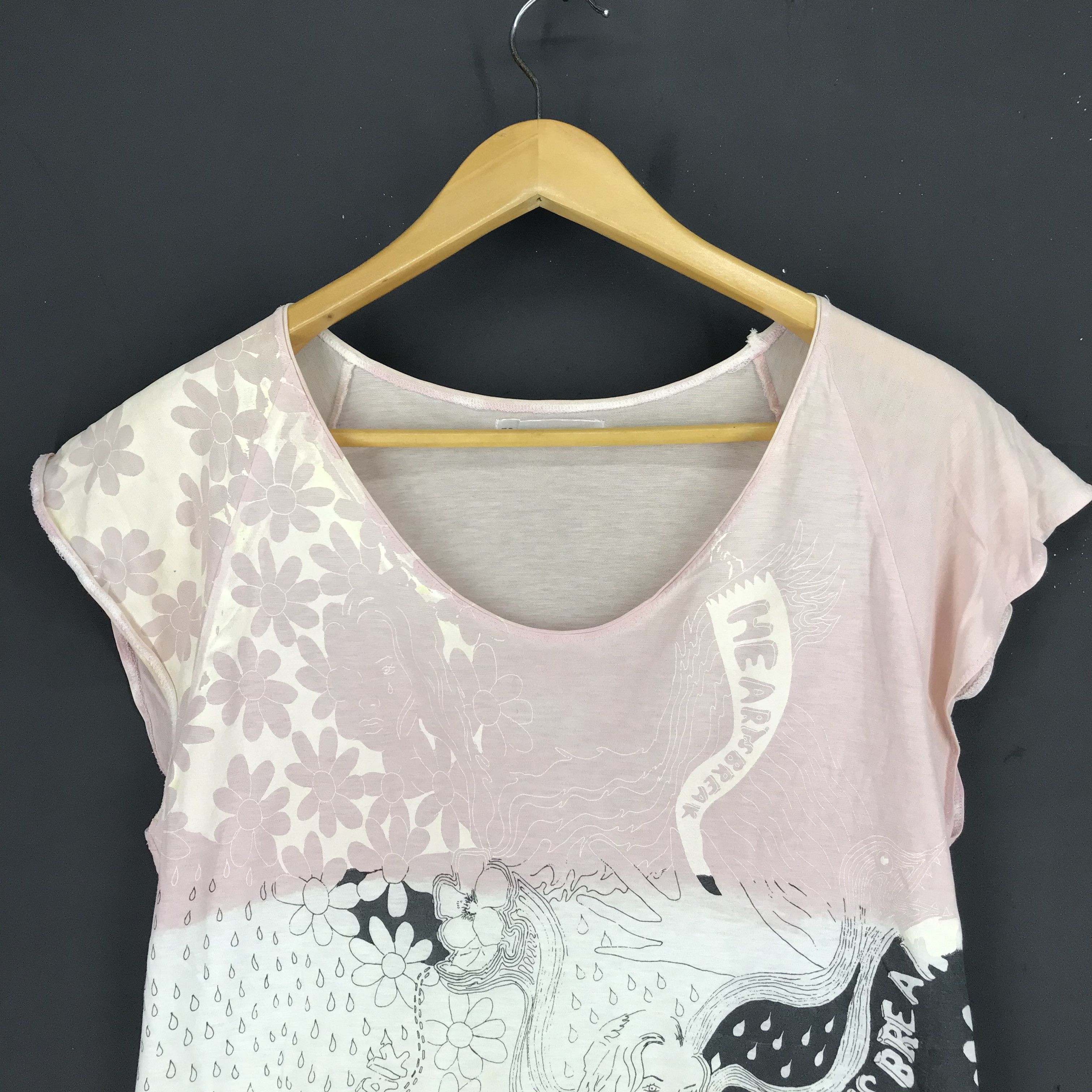 Issey Miyake Heart Break TSUMORI CHISATO Warm T Shirt #2297-80 Size S / US 4 / IT 40 - 2 Thumbnail