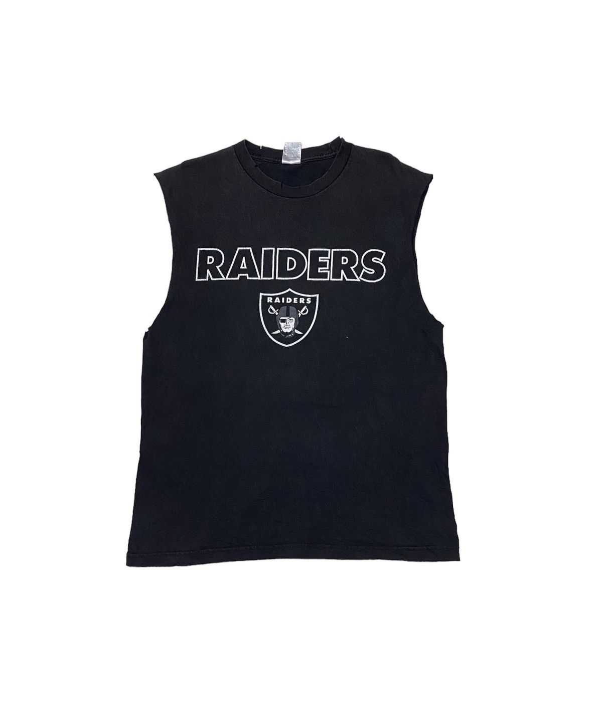 NFL × Vintage Vintage Oakland Raiders Sleeveless Shirt Design Distressed Size US L / EU 52-54 / 3 - 2 Thumbnail