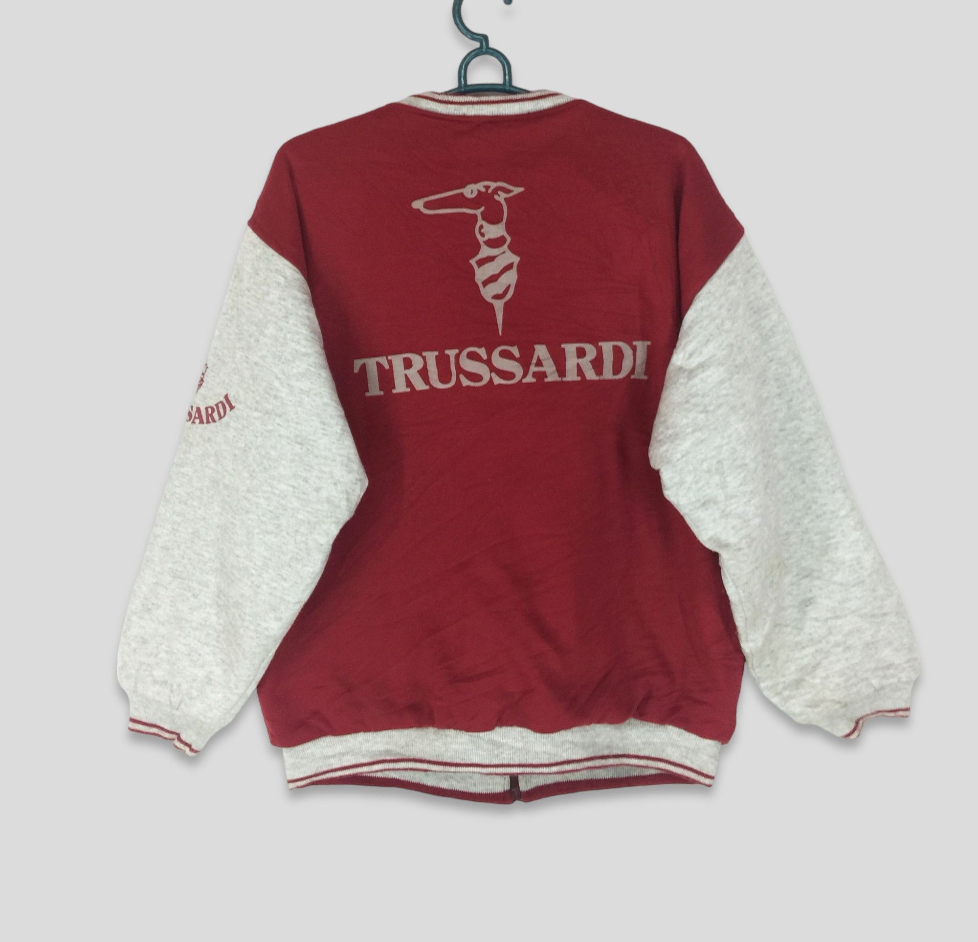 Vintage trussardi spellout varsity jacket