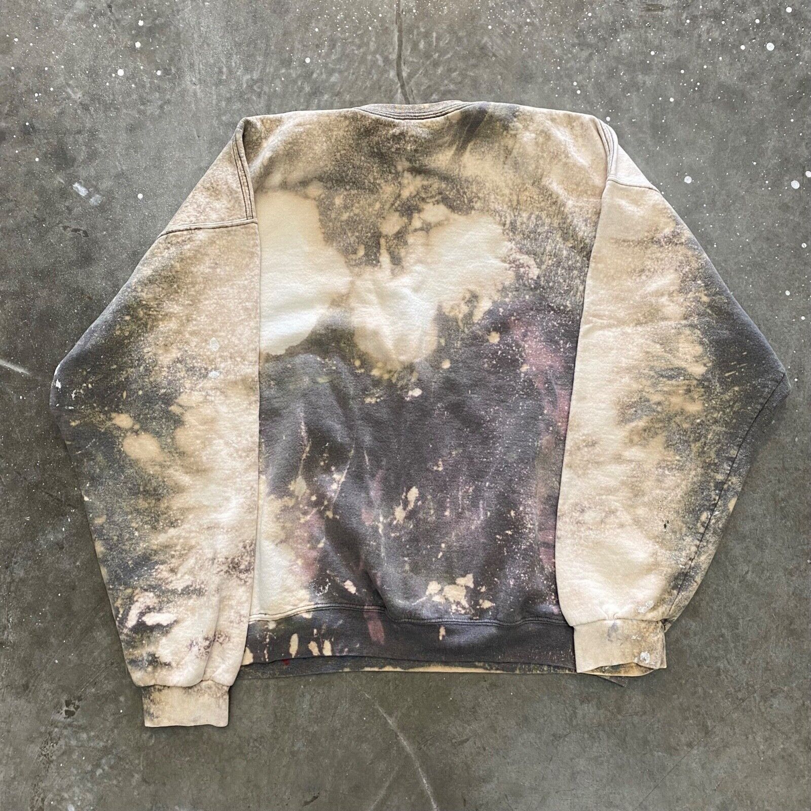 Designer × Vintage Custom Bleached Paint Splatter Sweatshirt Faded VTG Size US XXL / EU 58 / 5 - 2 Thumbnail