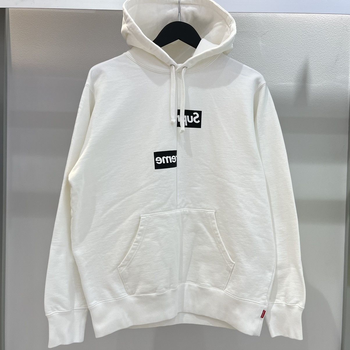 Cdg split box logo hoodie best sale