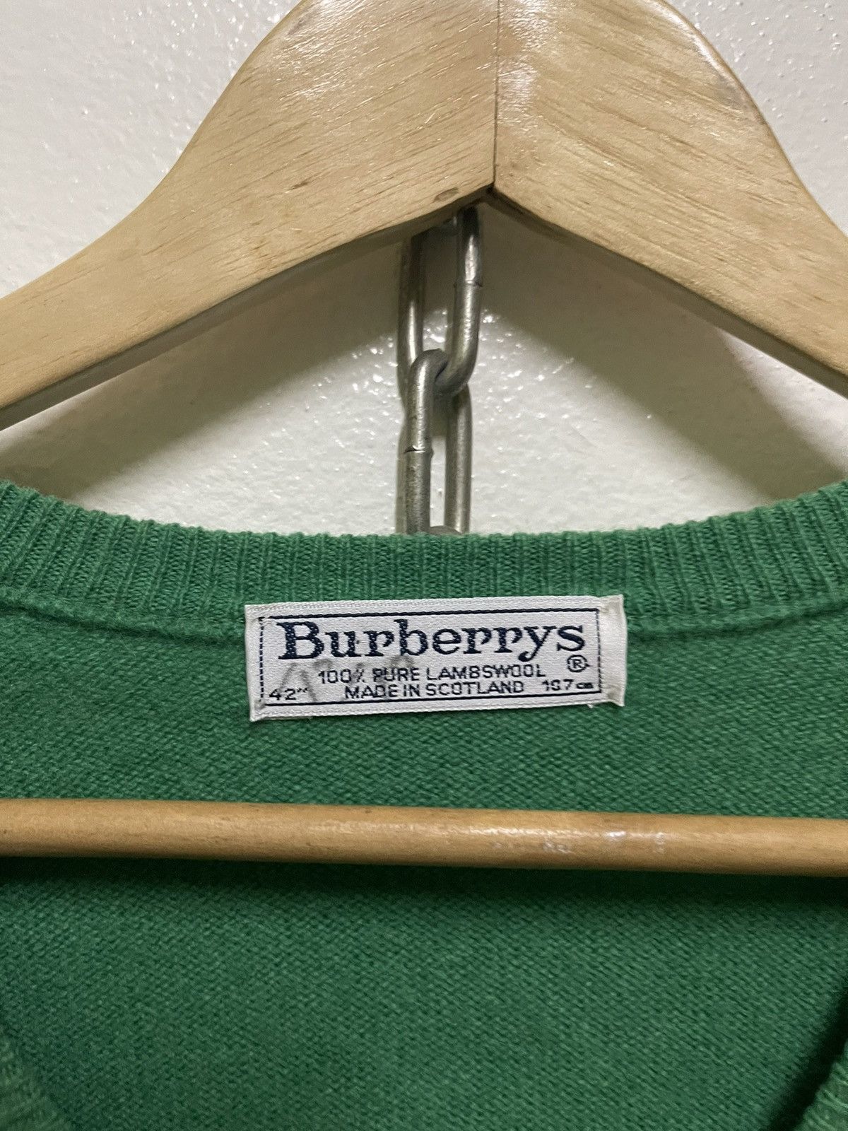 Burberry Burberrys Jumper Lambswool Green Size US M / EU 48-50 / 2 - 5 Thumbnail