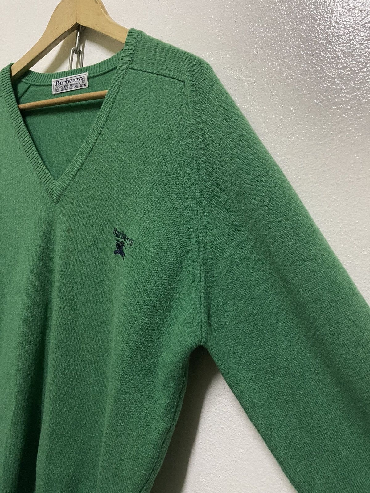 Burberry Burberrys Jumper Lambswool Green Size US M / EU 48-50 / 2 - 6 Thumbnail