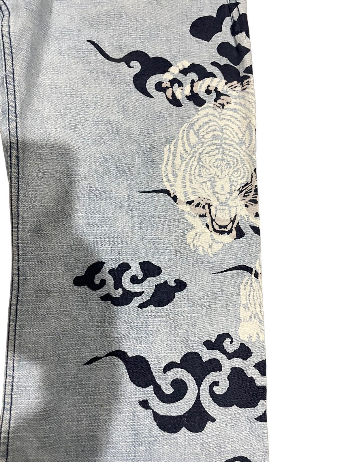 If Six Was Nine Indigo Japan Crouching Tiger Traditional Japan Jeans Size US 33 - 10 Thumbnail