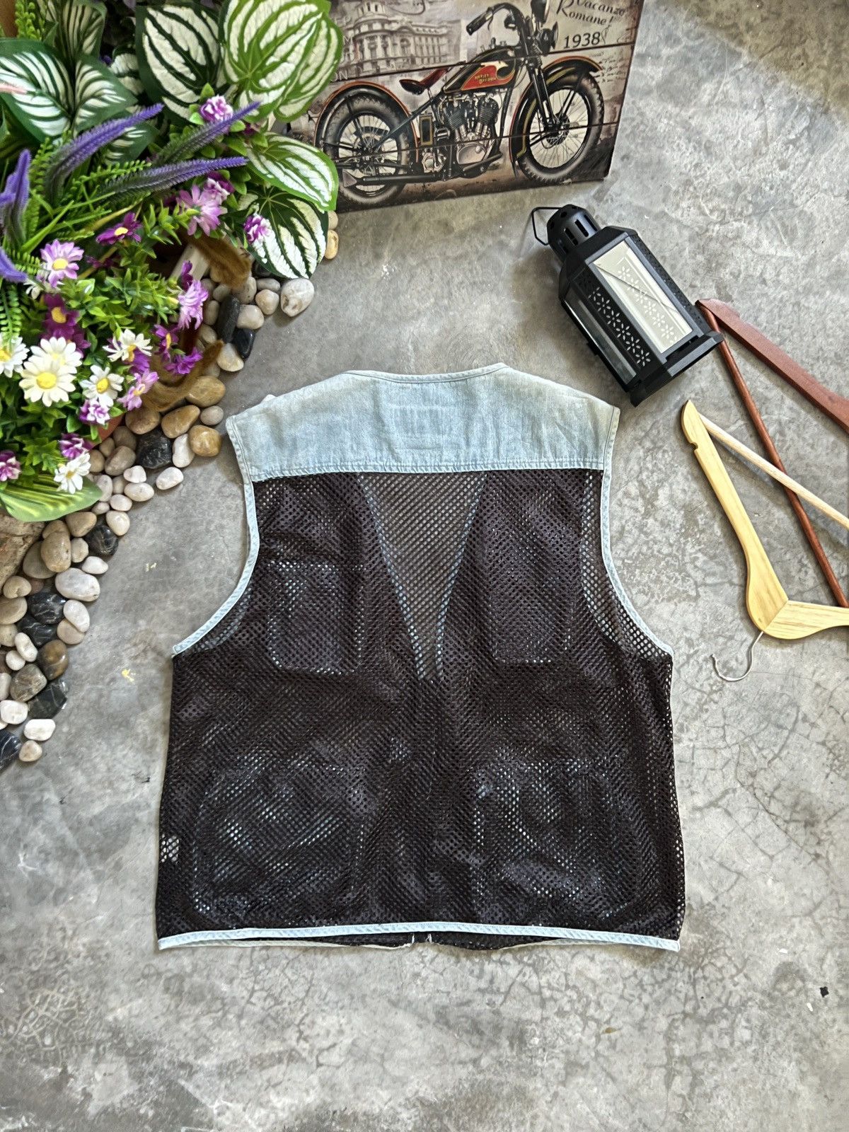 Japanese Brand × Vintage Vintage 🖤 Vintage Vittoria Cargo Pocket Net Vest Size US L / EU 52-54 / 3 - 7 Thumbnail