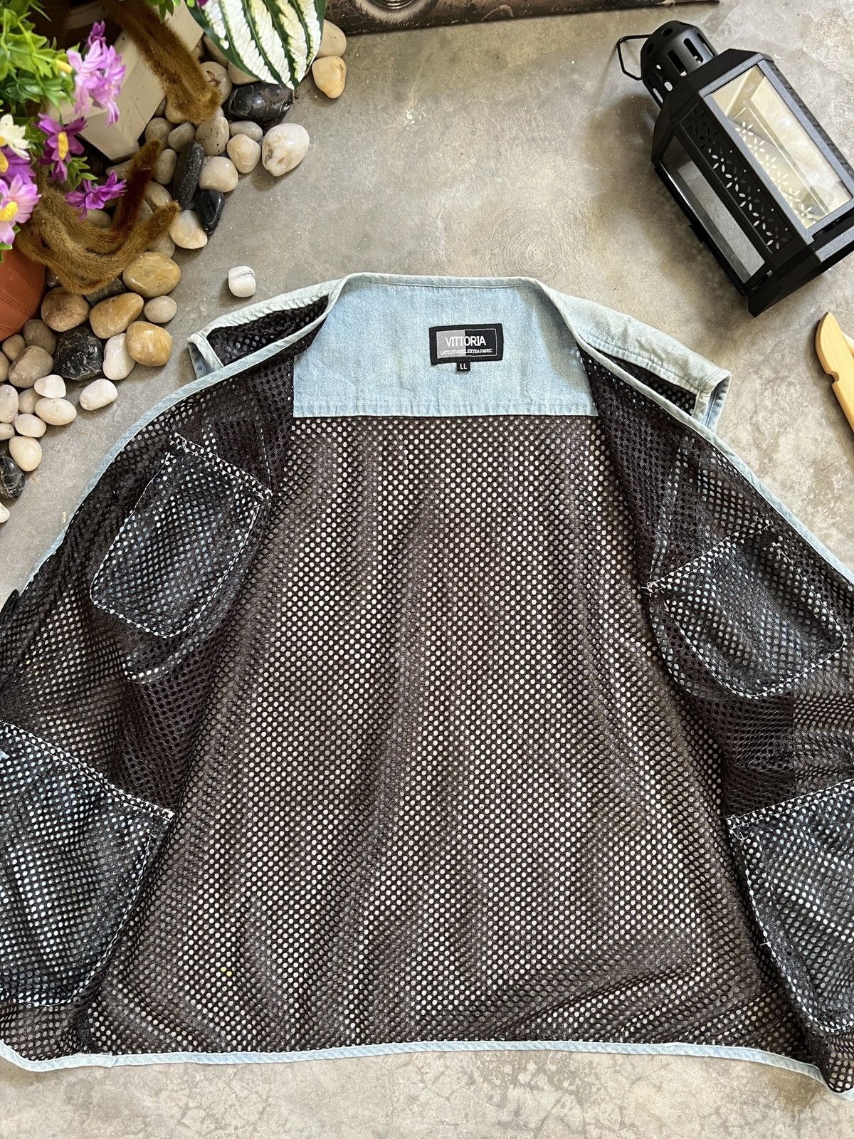 Japanese Brand × Vintage Vintage 🖤 Vintage Vittoria Cargo Pocket Net Vest Size US L / EU 52-54 / 3 - 14 Thumbnail