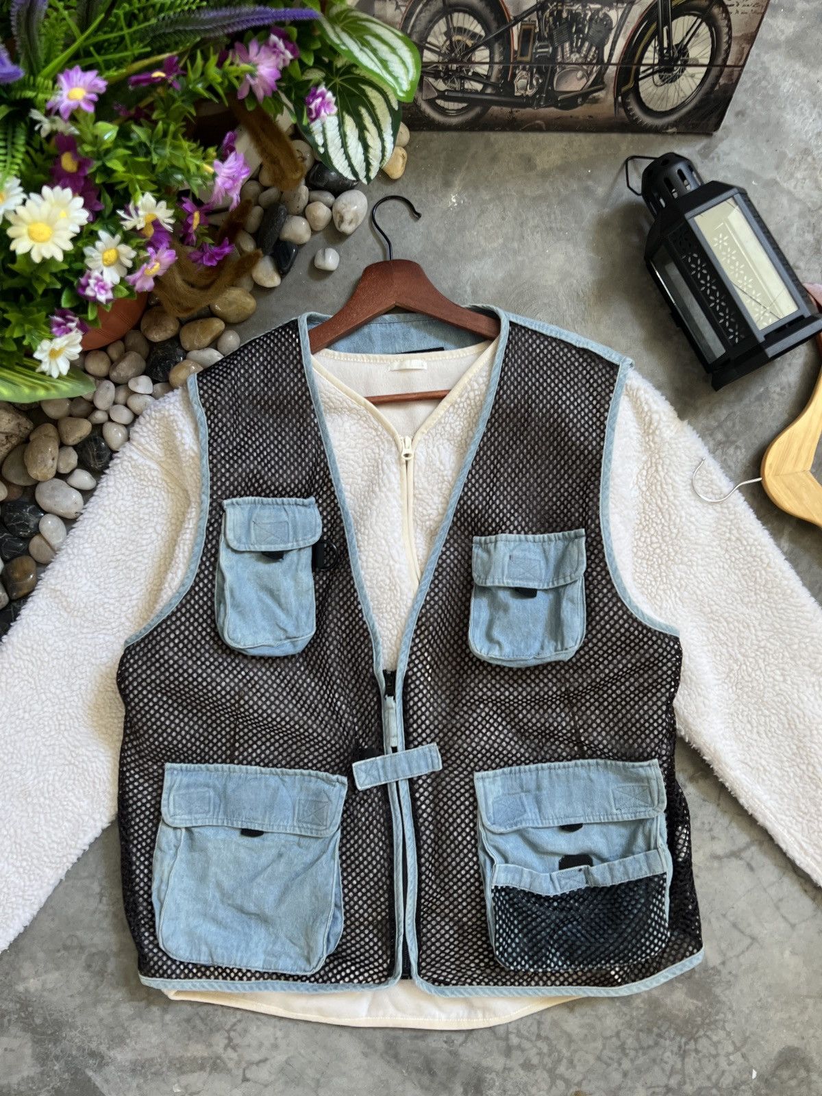 Japanese Brand × Vintage Vintage 🖤 Vintage Vittoria Cargo Pocket Net Vest Size US L / EU 52-54 / 3 - 3 Thumbnail