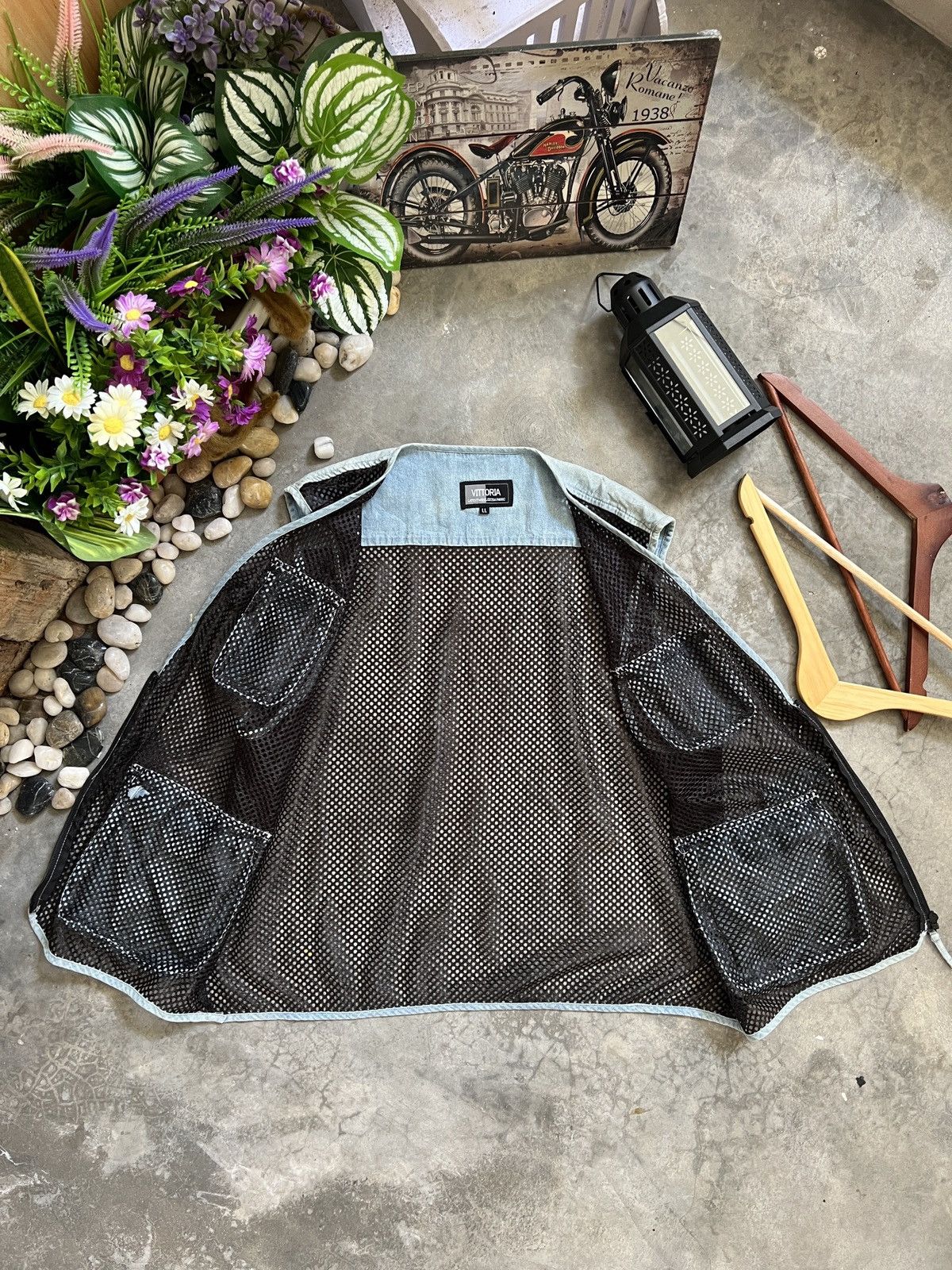 Japanese Brand × Vintage Vintage 🖤 Vintage Vittoria Cargo Pocket Net Vest Size US L / EU 52-54 / 3 - 13 Thumbnail