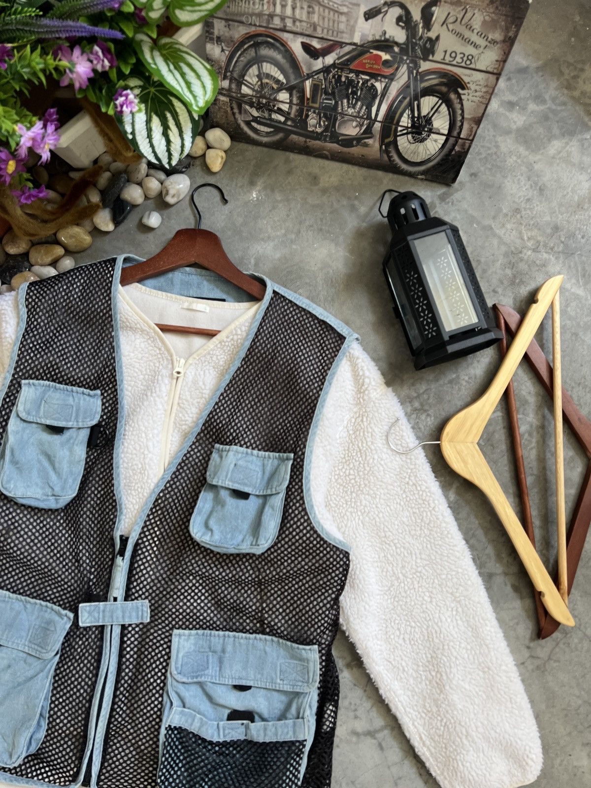 Japanese Brand × Vintage Vintage 🖤 Vintage Vittoria Cargo Pocket Net Vest Size US L / EU 52-54 / 3 - 4 Thumbnail
