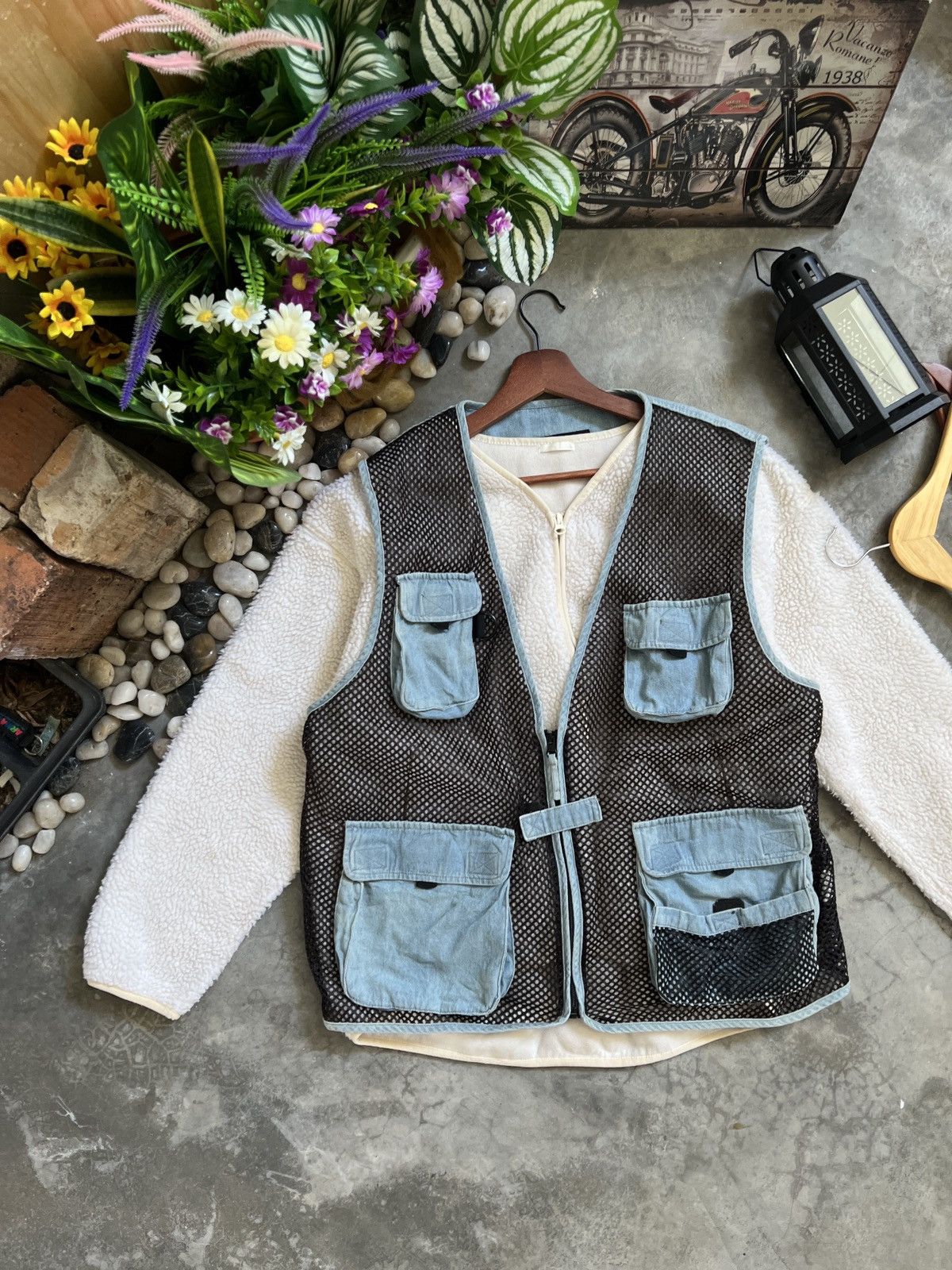 Japanese Brand × Vintage Vintage 🖤 Vintage Vittoria Cargo Pocket Net Vest Size US L / EU 52-54 / 3 - 1 Thumbnail