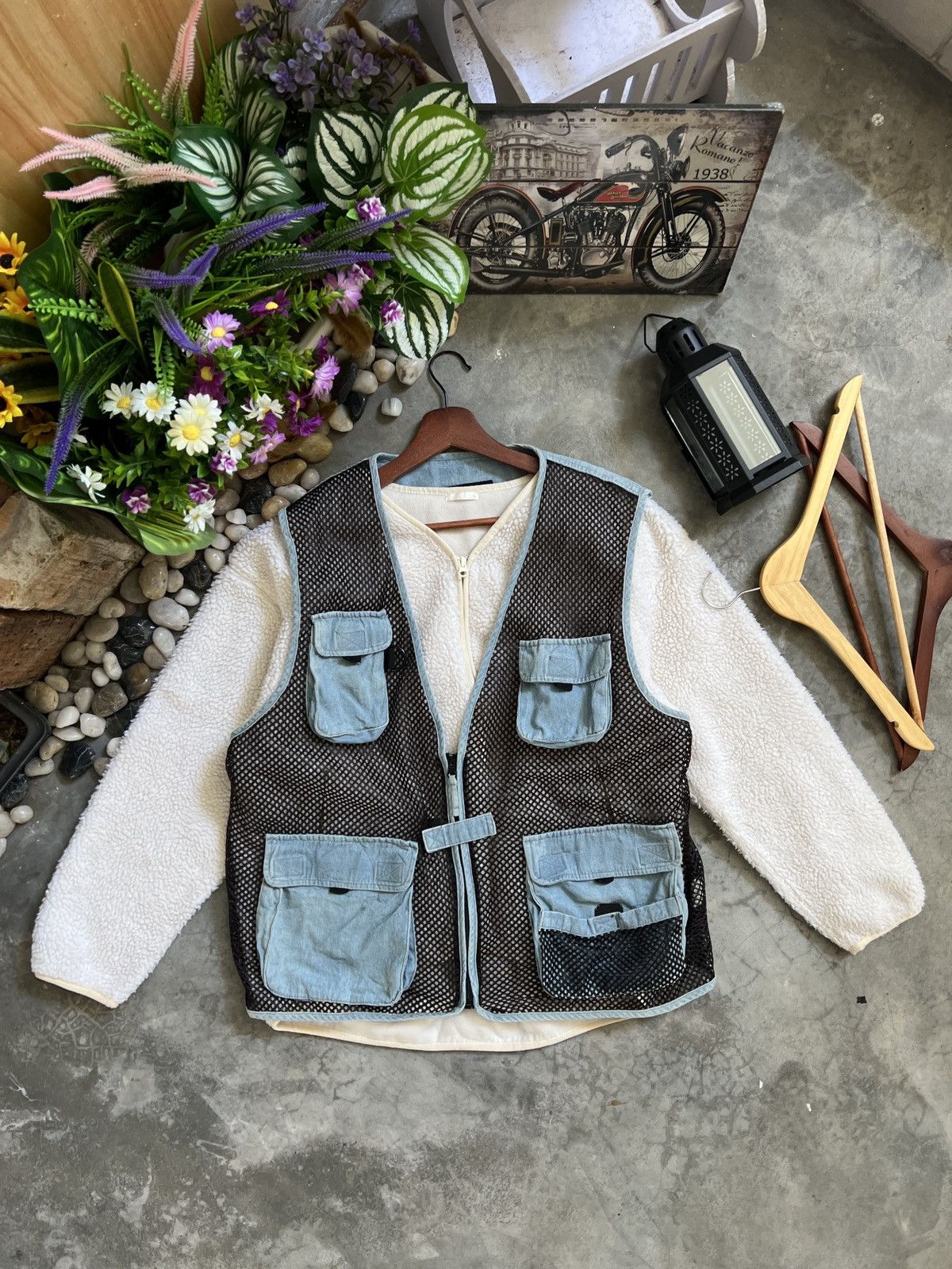 Japanese Brand × Vintage Vintage 🖤 Vintage Vittoria Cargo Pocket Net Vest Size US L / EU 52-54 / 3 - 2 Thumbnail