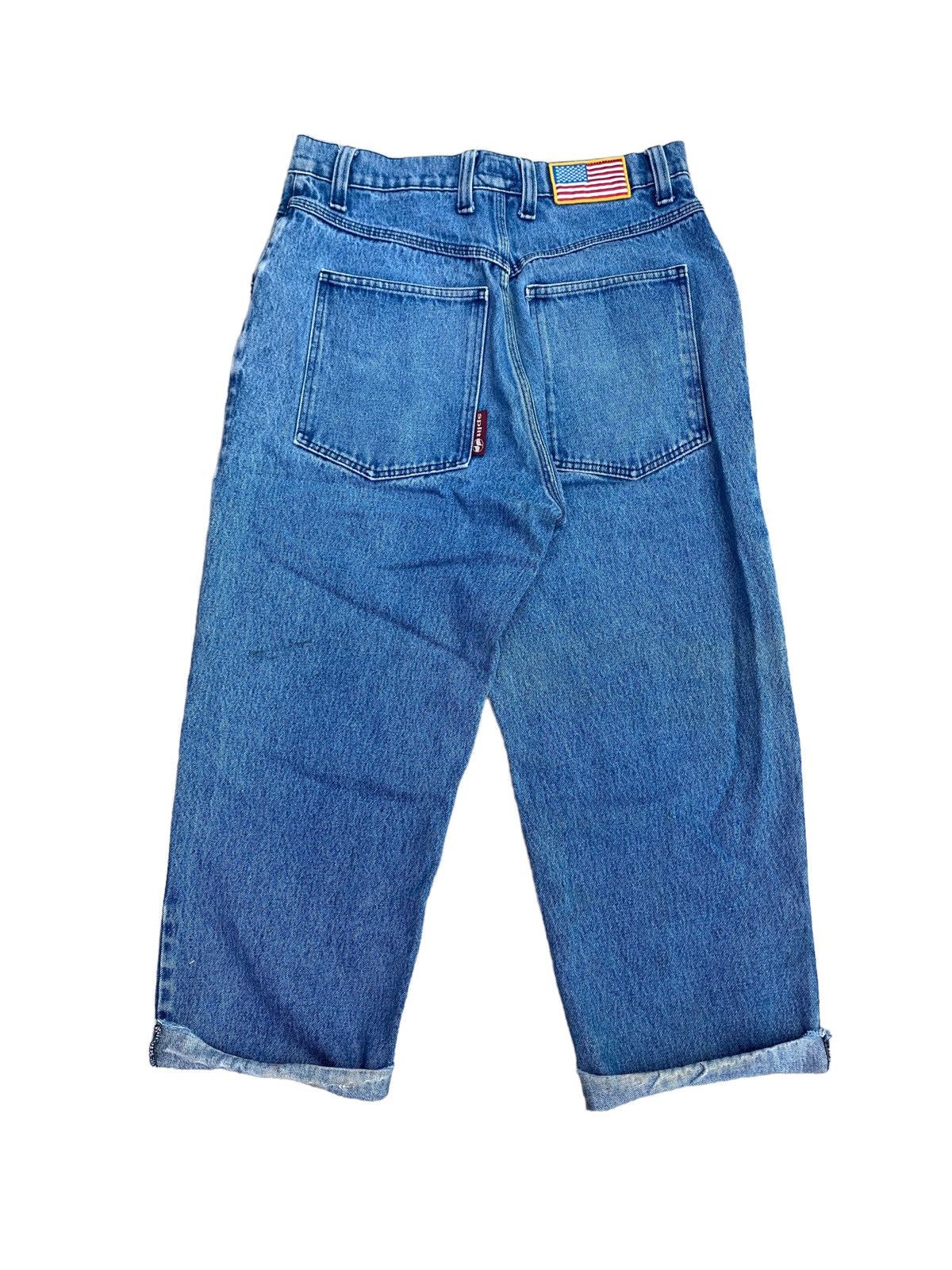 JNCO × Split Vtg Distressed Crop Baggy Jeans Size US 34 / EU 50 - 1 Thumbnail