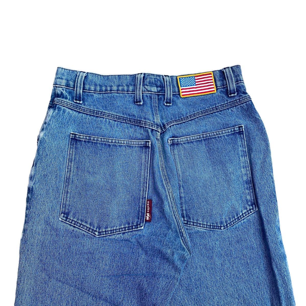 JNCO × Split Vtg Distressed Crop Baggy Jeans Size US 34 / EU 50 - 2 Thumbnail