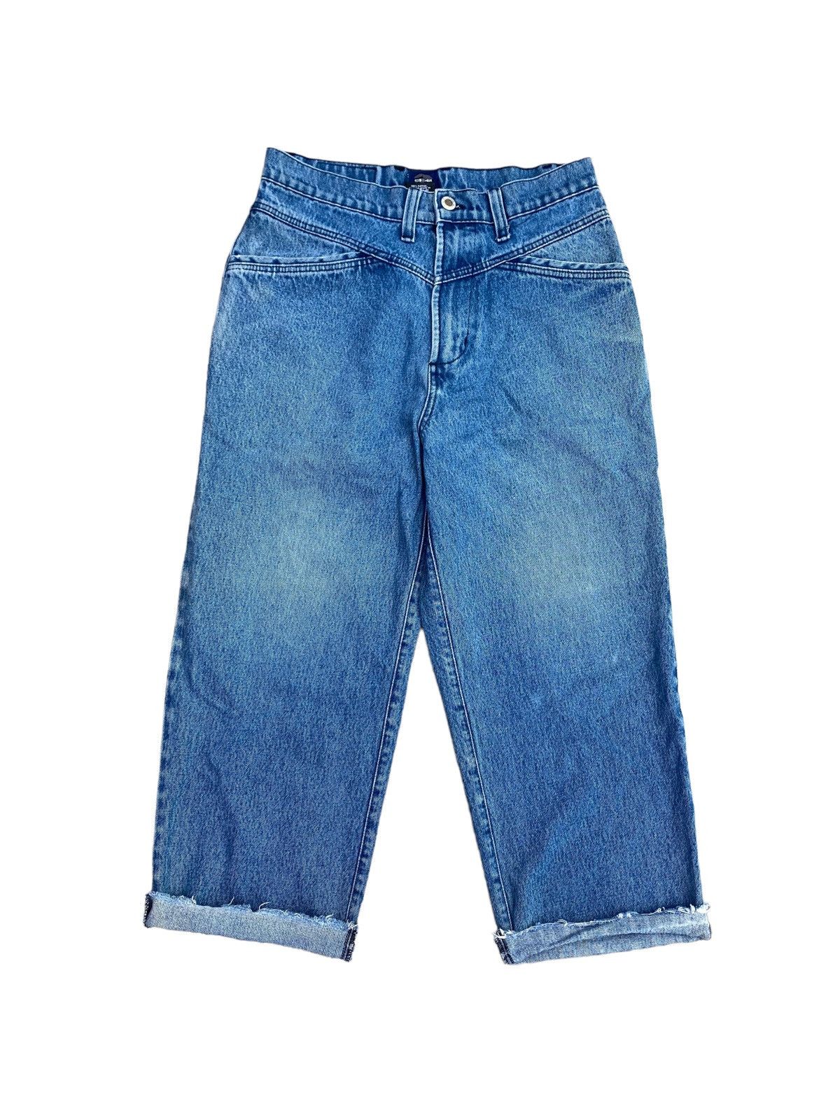 JNCO × Split Vtg Distressed Crop Baggy Jeans Size US 34 / EU 50 - 5 Thumbnail