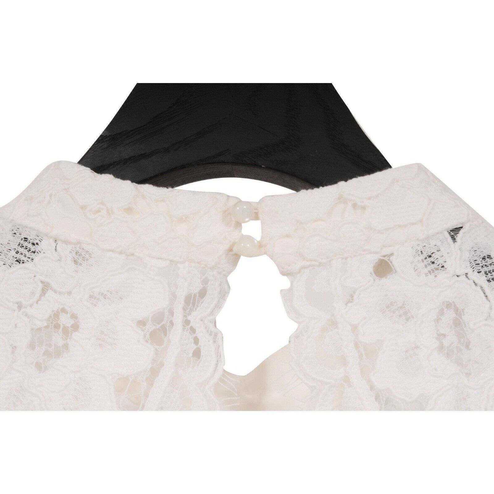 ALEXIS Floral Embroidered Lace Romper White Size M / US 6-8 / IT 42-44 - 6 Thumbnail