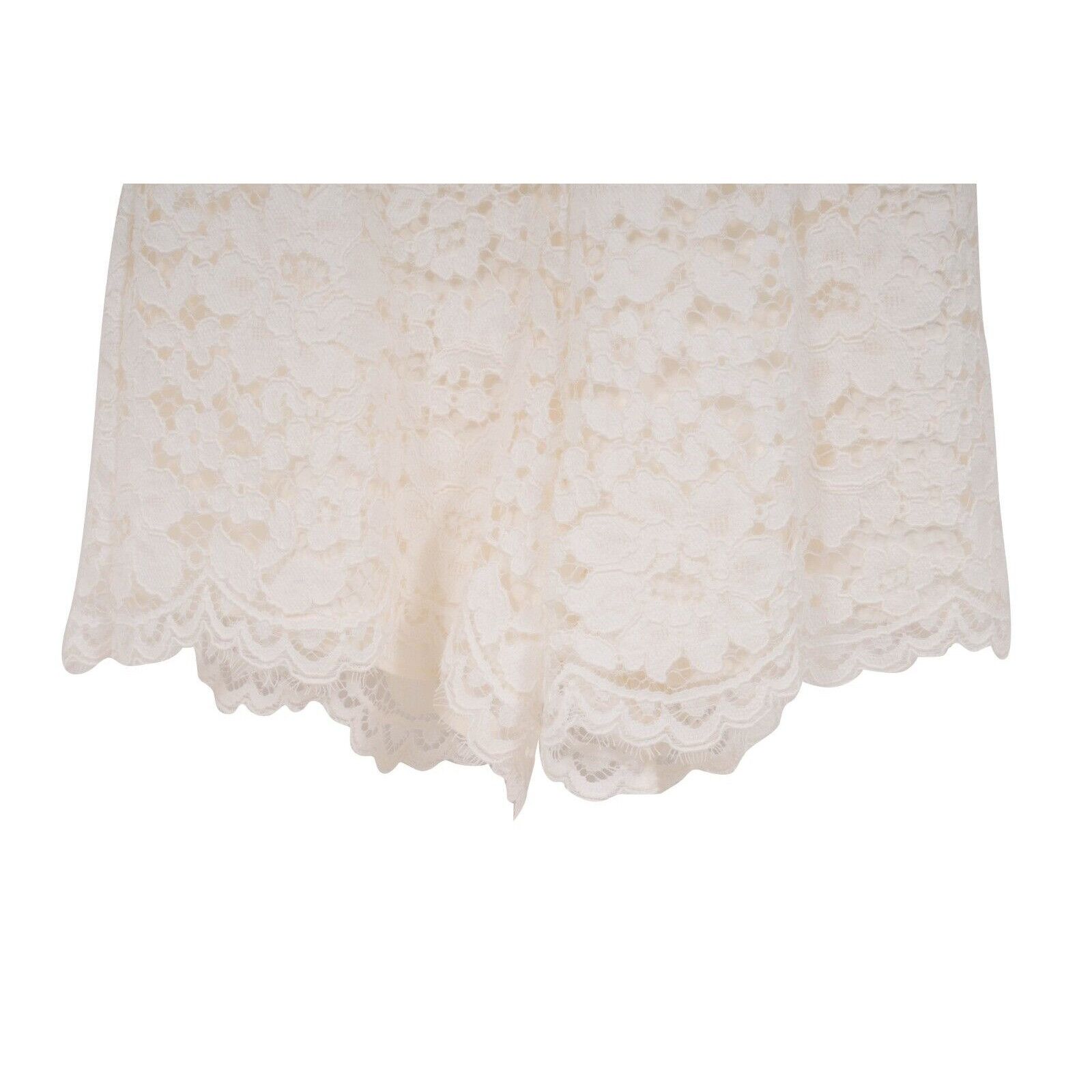 ALEXIS Floral Embroidered Lace Romper White Size M / US 6-8 / IT 42-44 - 4 Thumbnail