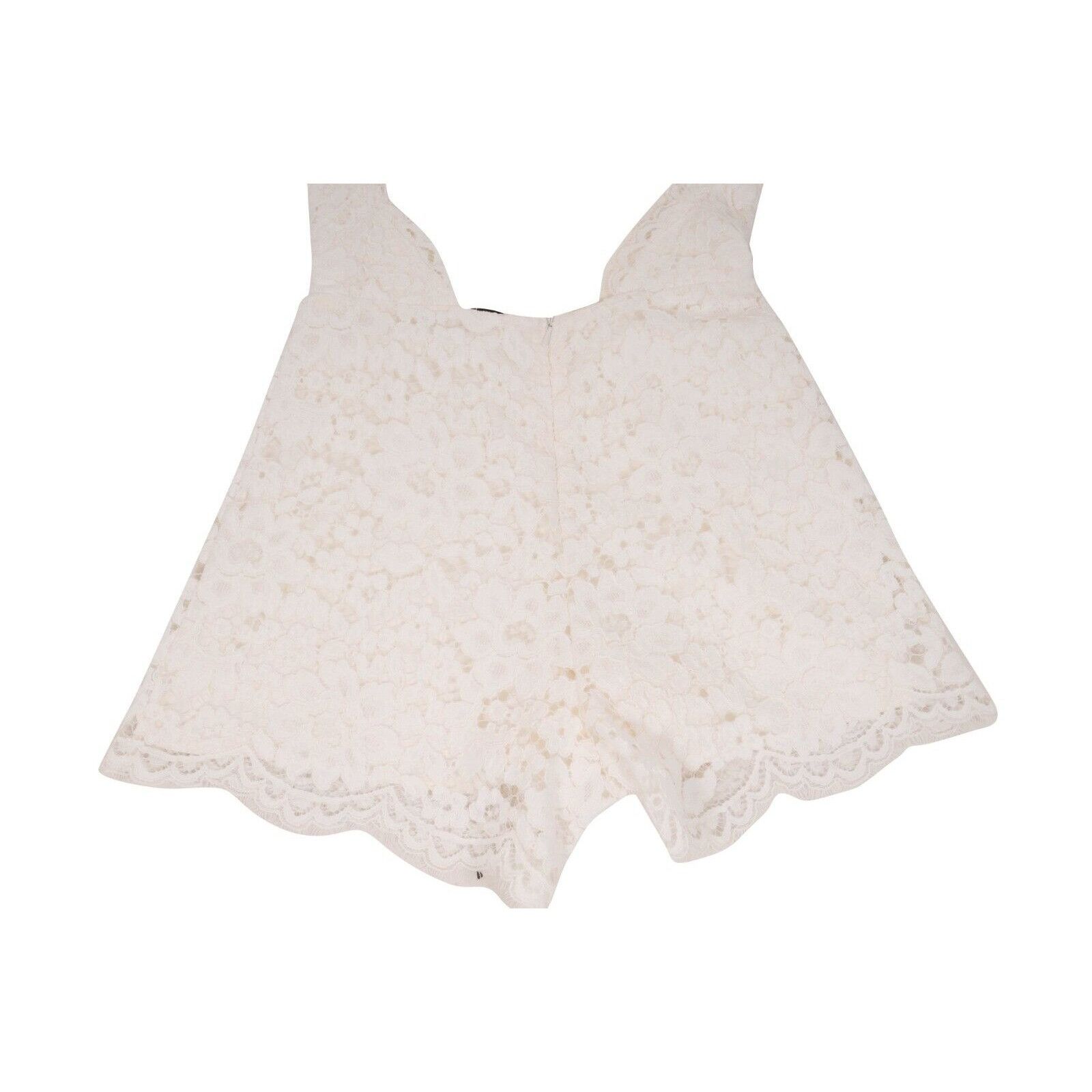 ALEXIS Floral Embroidered Lace Romper White Size M / US 6-8 / IT 42-44 - 12 Thumbnail
