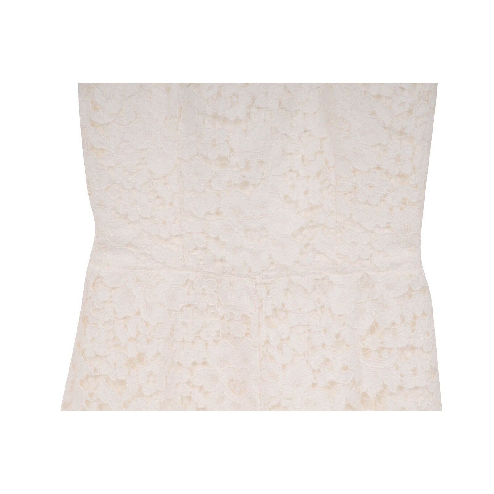 ALEXIS Floral Embroidered Lace Romper White Size M / US 6-8 / IT 42-44 - 2 Thumbnail