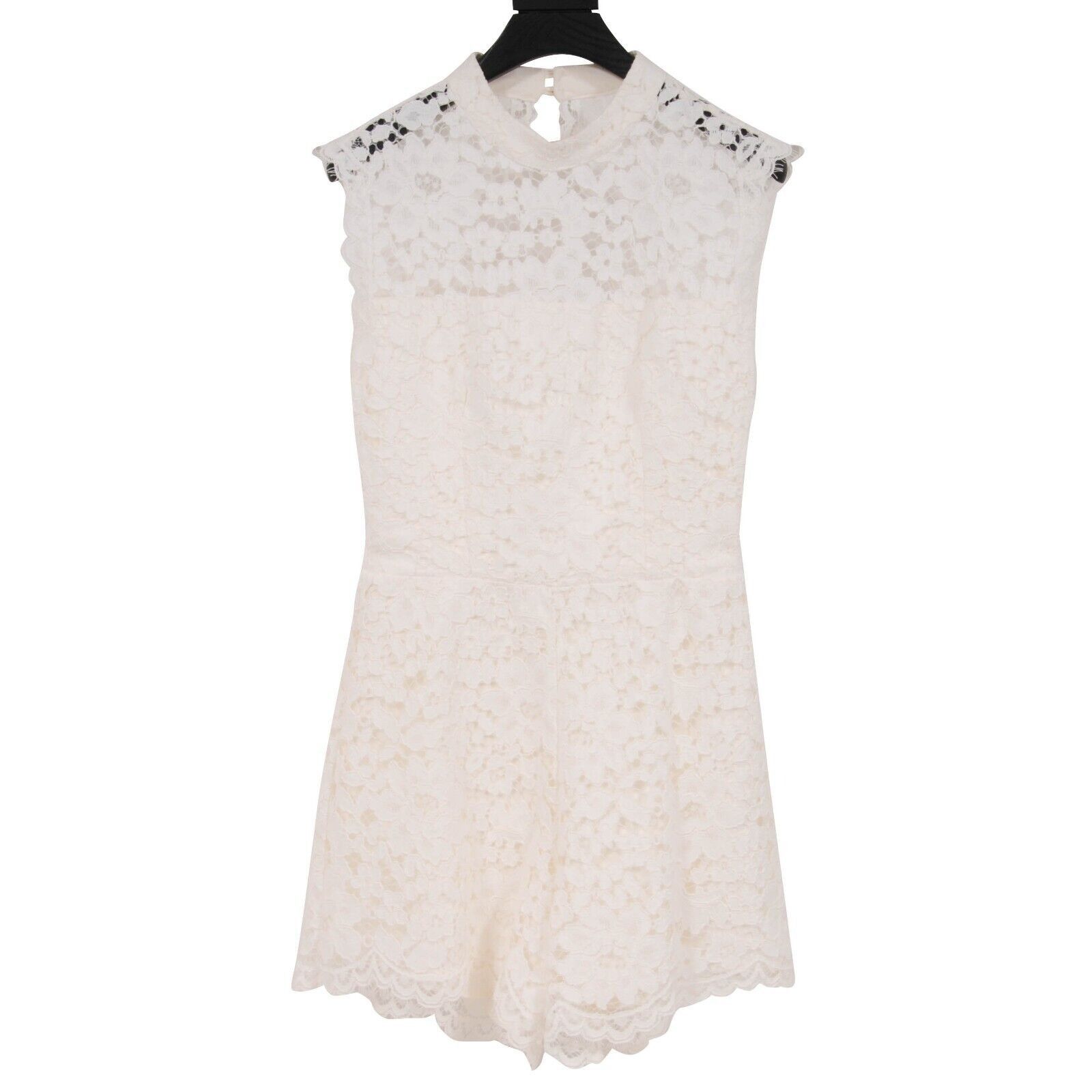 ALEXIS Floral Embroidered Lace Romper White Size M / US 6-8 / IT 42-44 - 1 Thumbnail