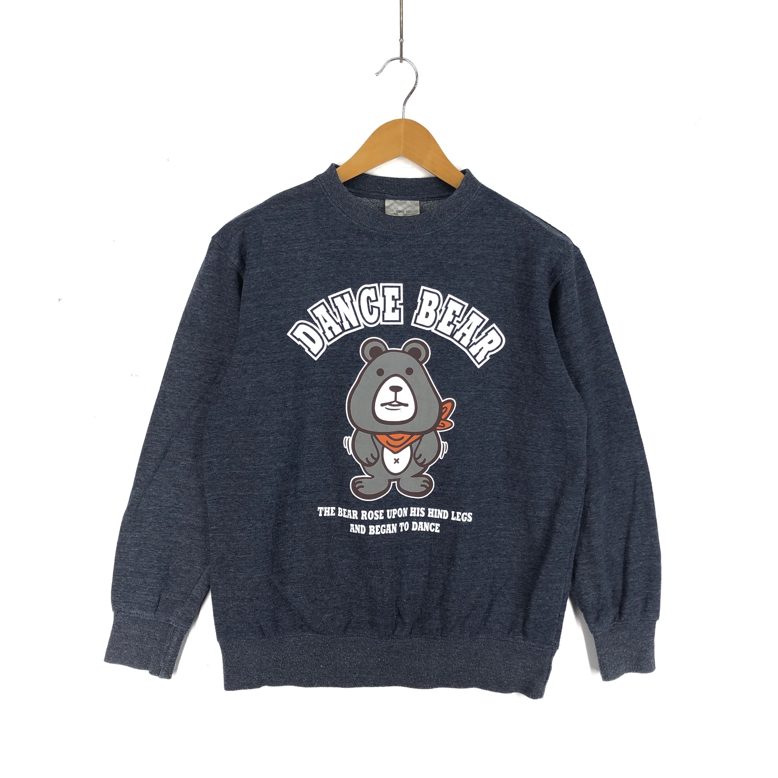 Japanese Brand Dance Bear by OBLO DESIGN Crew Neck Sweatshirt #2218-77 Size US M / EU 48-50 / 2 - 1 Thumbnail