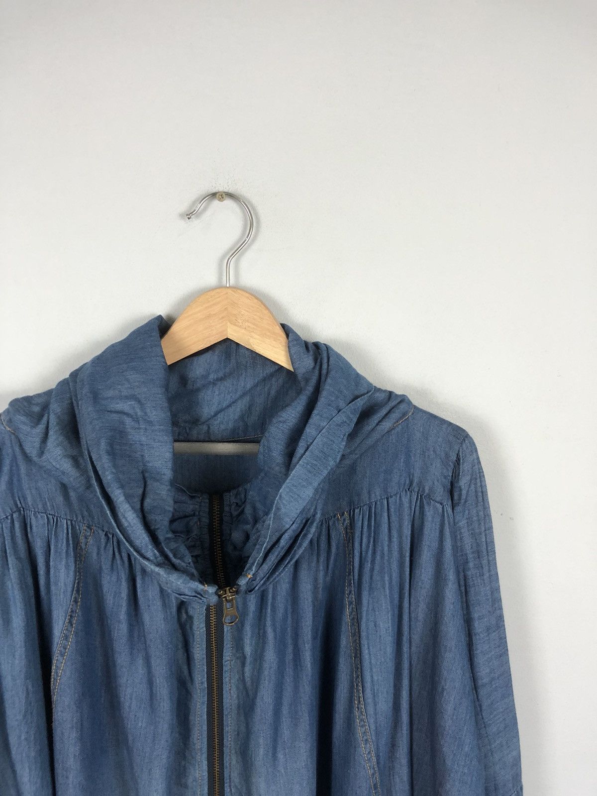 Tsumori Chisato Rare Design💥Tsumori Chisato Blue Baggy Hooded Jacket Size US XXL / EU 58 / 5 - 2 Thumbnail