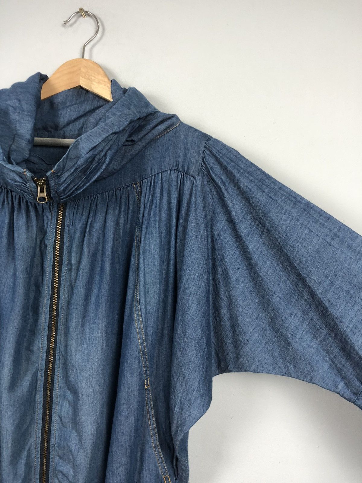Tsumori Chisato Rare Design💥Tsumori Chisato Blue Baggy Hooded Jacket Size US XXL / EU 58 / 5 - 4 Thumbnail
