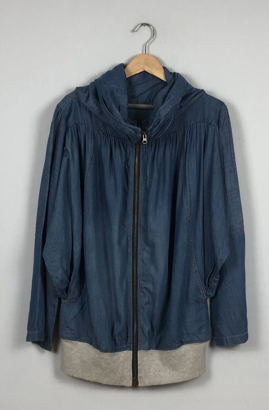 Tsumori Chisato Rare Design💥Tsumori Chisato Blue Baggy Hooded Jacket Size US XXL / EU 58 / 5 - 1 Thumbnail