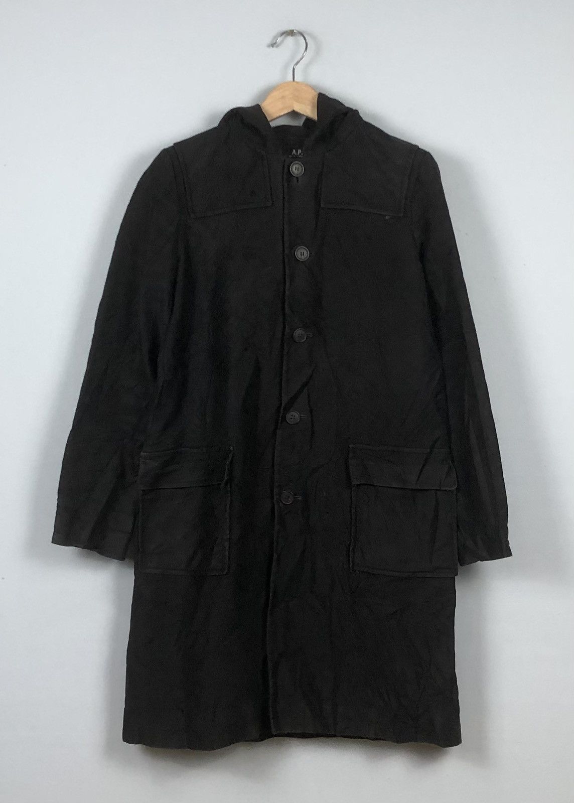 A.P.C. × Moleskine × Vintage A.P.C Moleskin Overcoat Jacket Size M / US 6-8 / IT 42-44 - 1 Thumbnail