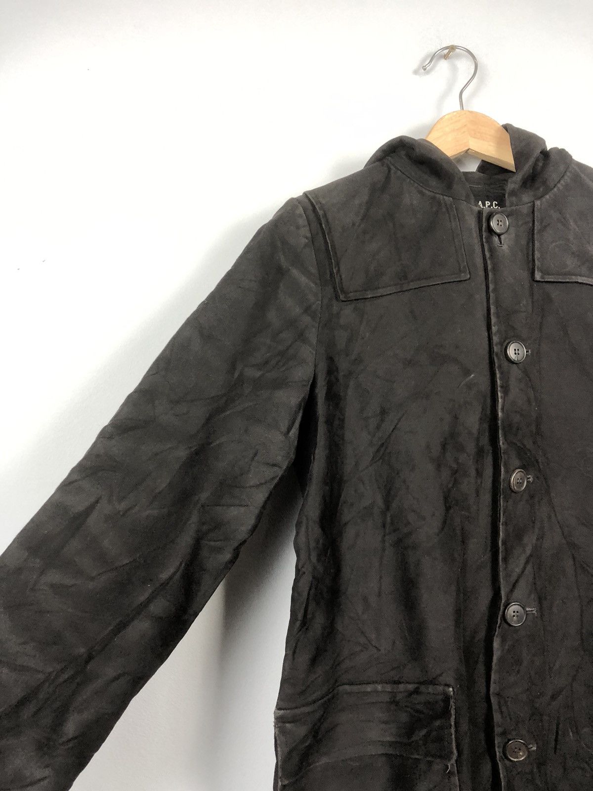 A.P.C. × Moleskine × Vintage A.P.C Moleskin Overcoat Jacket Size M / US 6-8 / IT 42-44 - 3 Thumbnail
