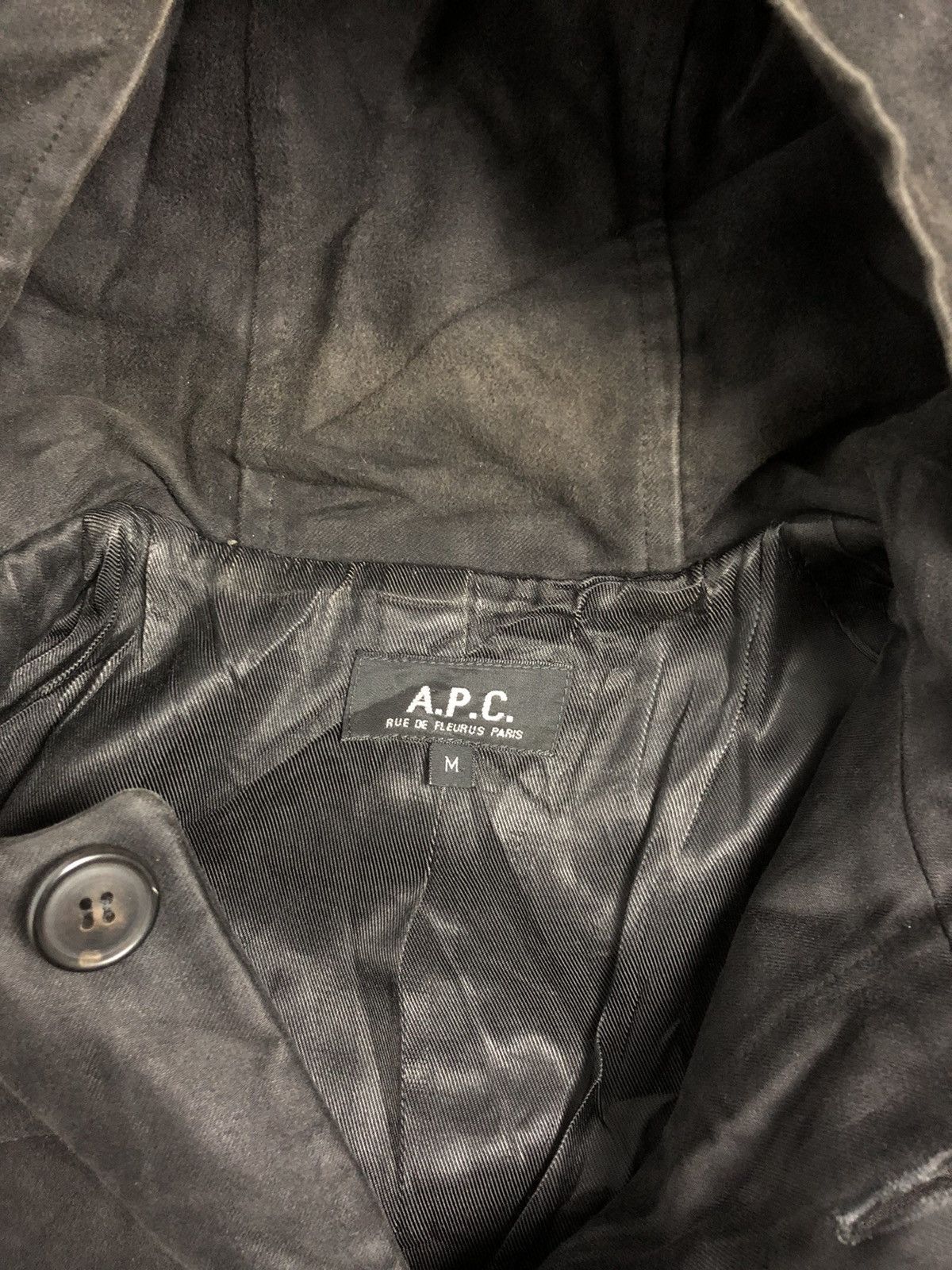 A.P.C. × Moleskine × Vintage A.P.C Moleskin Overcoat Jacket Size M / US 6-8 / IT 42-44 - 9 Thumbnail