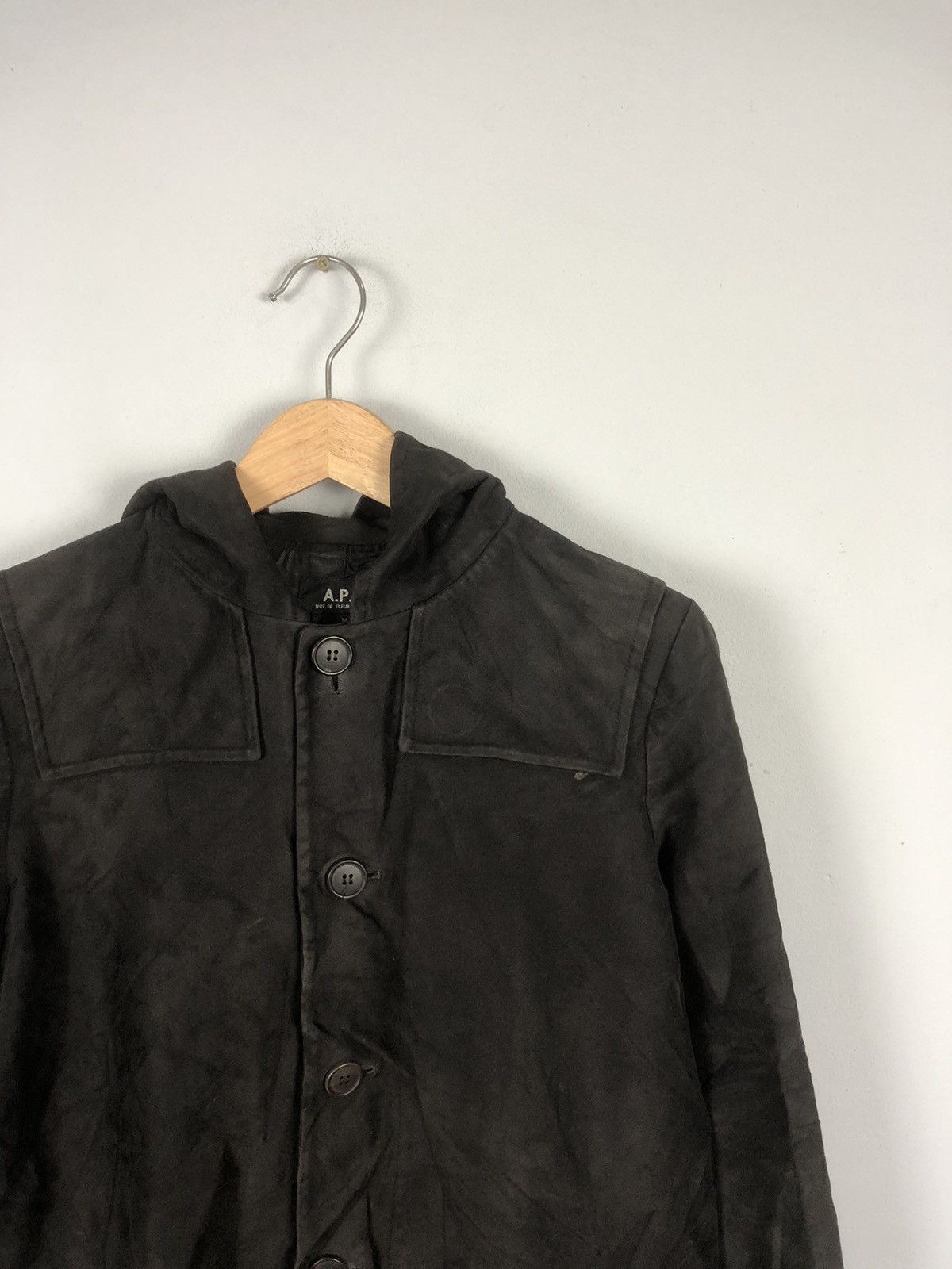 A.P.C. × Moleskine × Vintage A.P.C Moleskin Overcoat Jacket Size M / US 6-8 / IT 42-44 - 2 Thumbnail