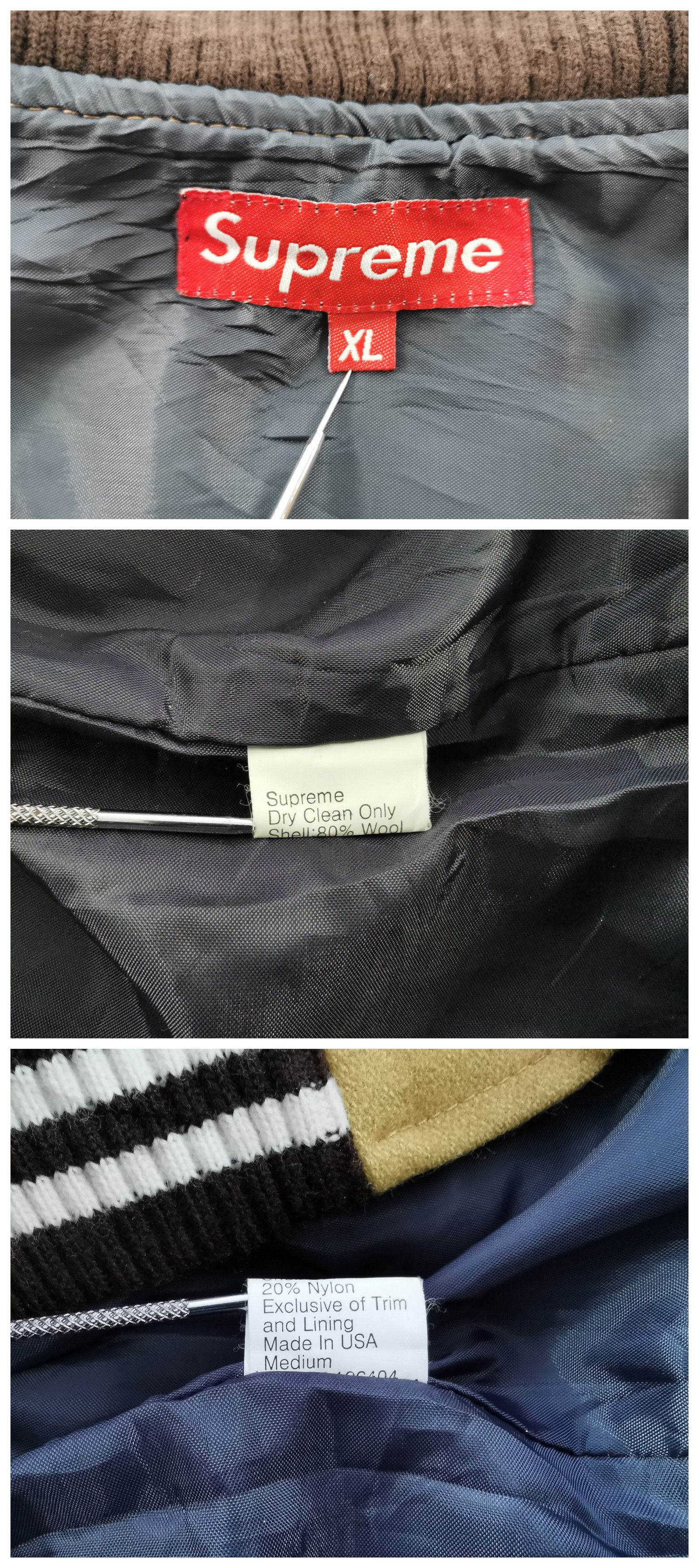 Supreme Vintage Supreme Wool Varsity Jacket Made In USA Size XL Size US XL / EU 56 / 4 - 8 Thumbnail