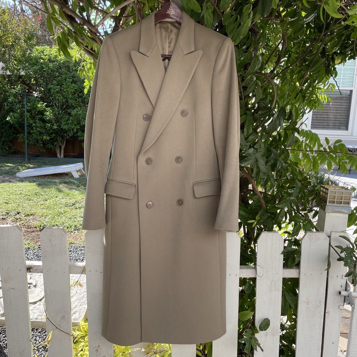 Vintage 70s Hugo Boss Heavy Wool Overcoat Earthtones Size US M / EU 48-50 / 2 - 1 Thumbnail