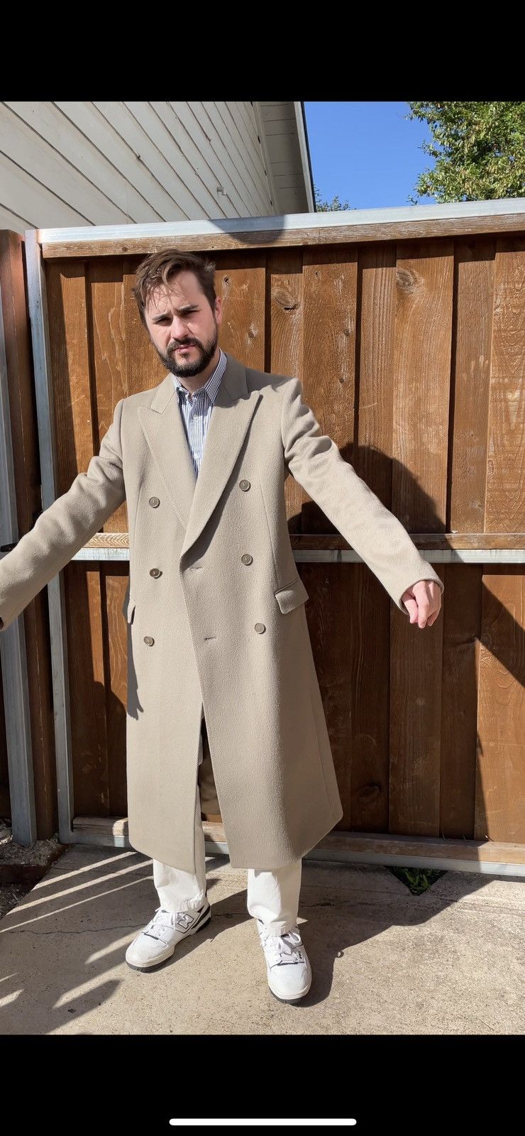 Vintage 70s Hugo Boss Heavy Wool Overcoat Earthtones Size US M / EU 48-50 / 2 - 12 Thumbnail
