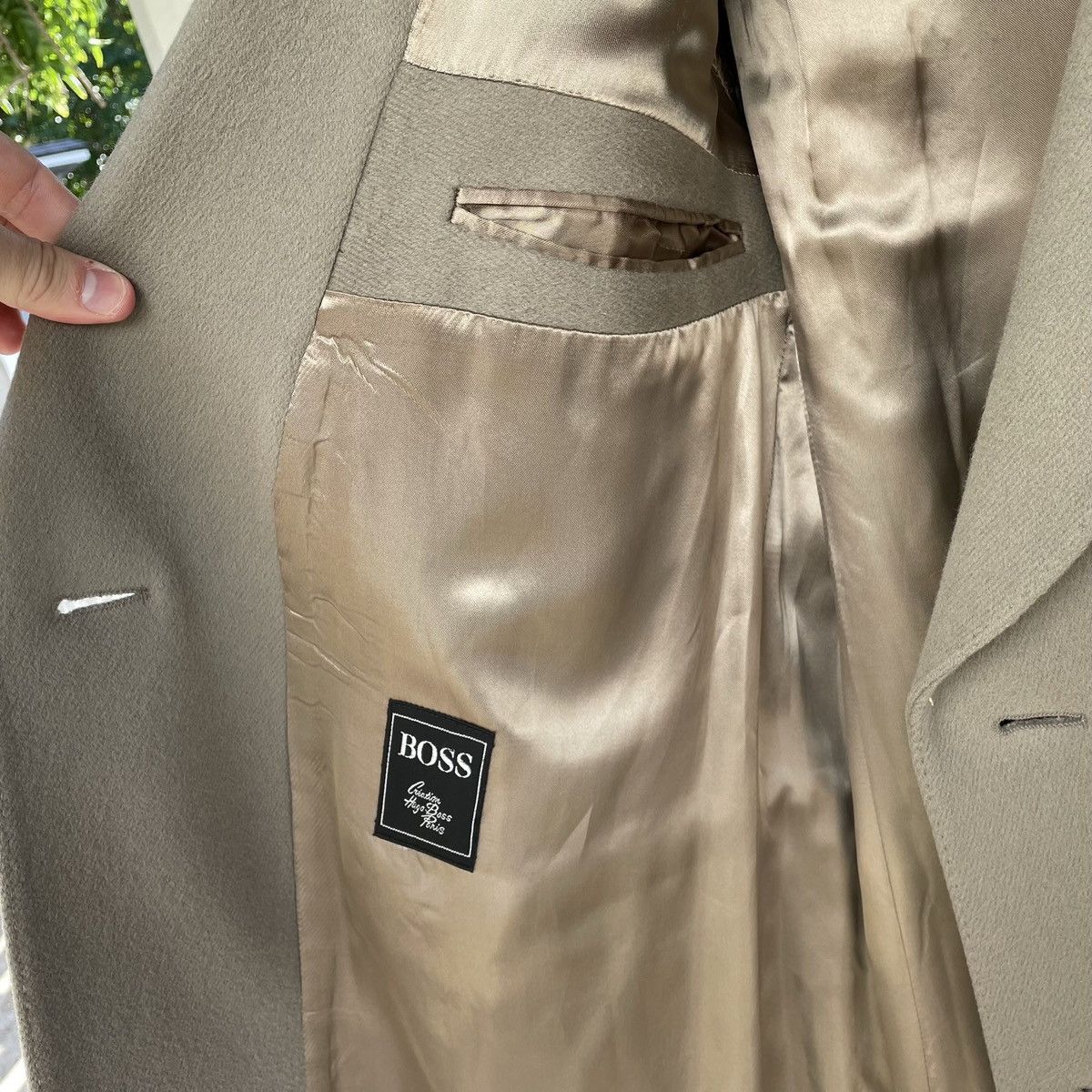 Vintage 70s Hugo Boss Heavy Wool Overcoat Earthtones Size US M / EU 48-50 / 2 - 4 Thumbnail
