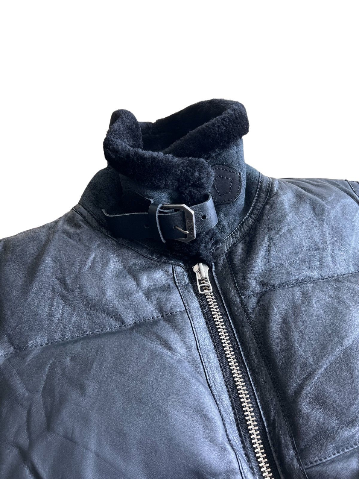 Avirex GRAIL🔥90s Avirex Genuine Sheep Leather Fur Neck Down Jacket Size US M / EU 48-50 / 2 - 7 Thumbnail