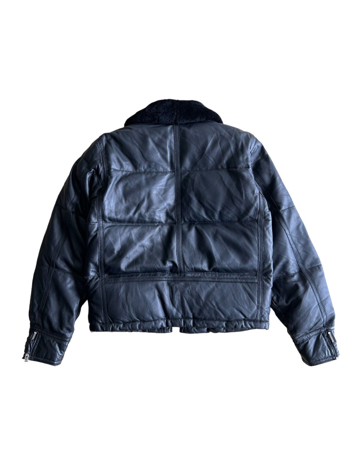 Avirex GRAIL🔥90s Avirex Genuine Sheep Leather Fur Neck Down Jacket Size US M / EU 48-50 / 2 - 8 Thumbnail