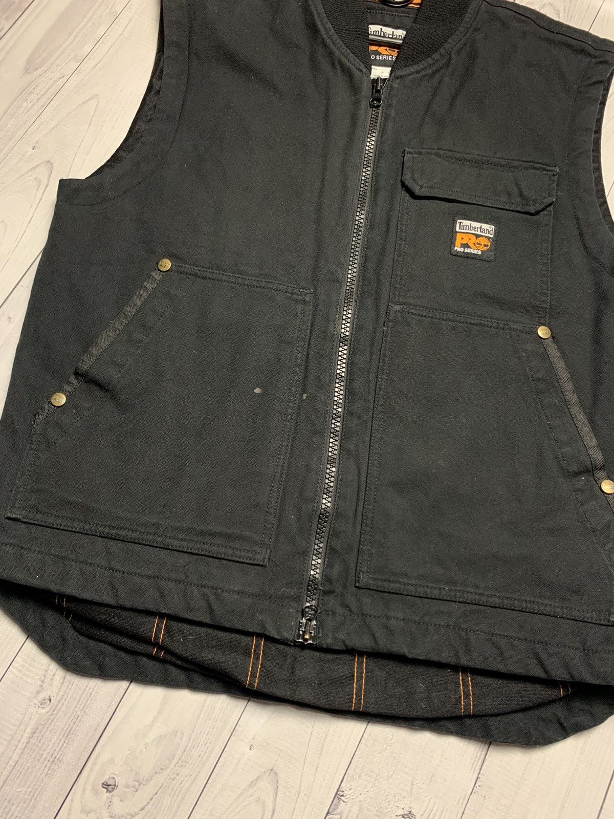 Timberland × Vintage Vintage Timberland Pro Workwear denim vest pocket Carhartt S Size US S / EU 44-46 / 1 - 4 Thumbnail