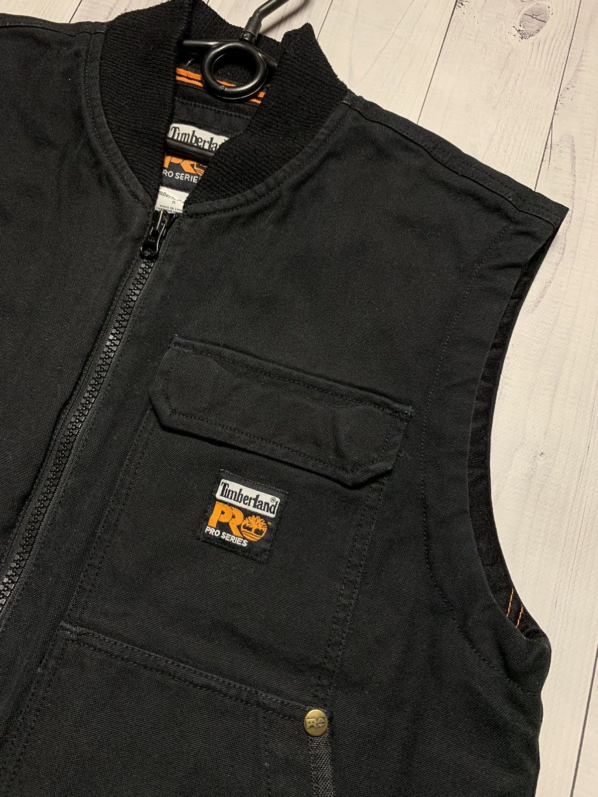 Timberland × Vintage Vintage Timberland Pro Workwear denim vest pocket Carhartt S Size US S / EU 44-46 / 1 - 3 Thumbnail