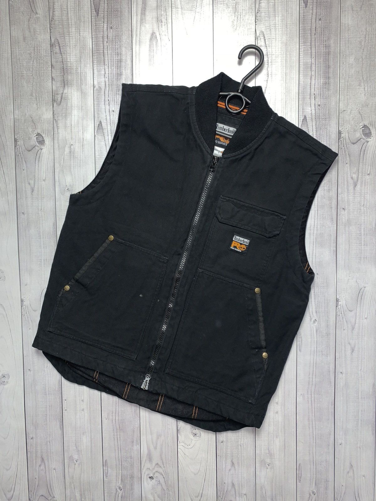 Timberland × Vintage Vintage Timberland Pro Workwear denim vest pocket Carhartt S Size US S / EU 44-46 / 1 - 1 Thumbnail