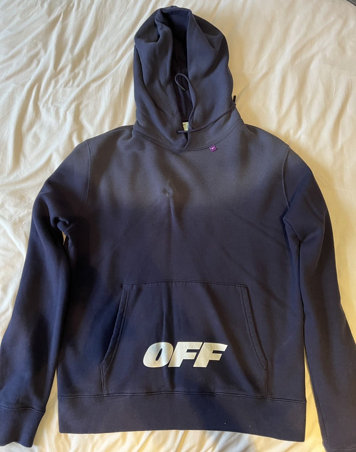 Blue Off White Hoodie Grailed