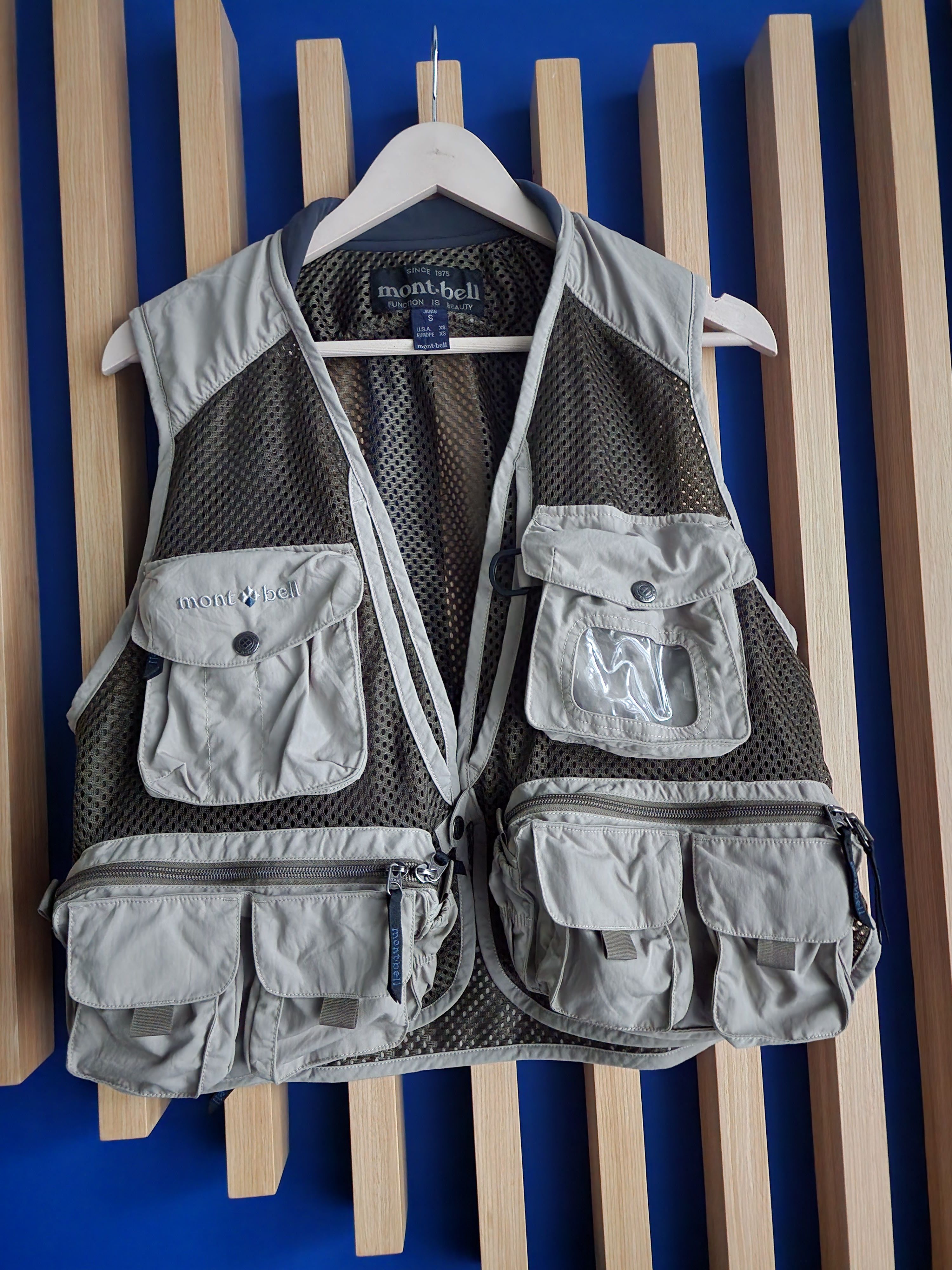 Vintage 90s mesh montbell multipocket cargo vest
