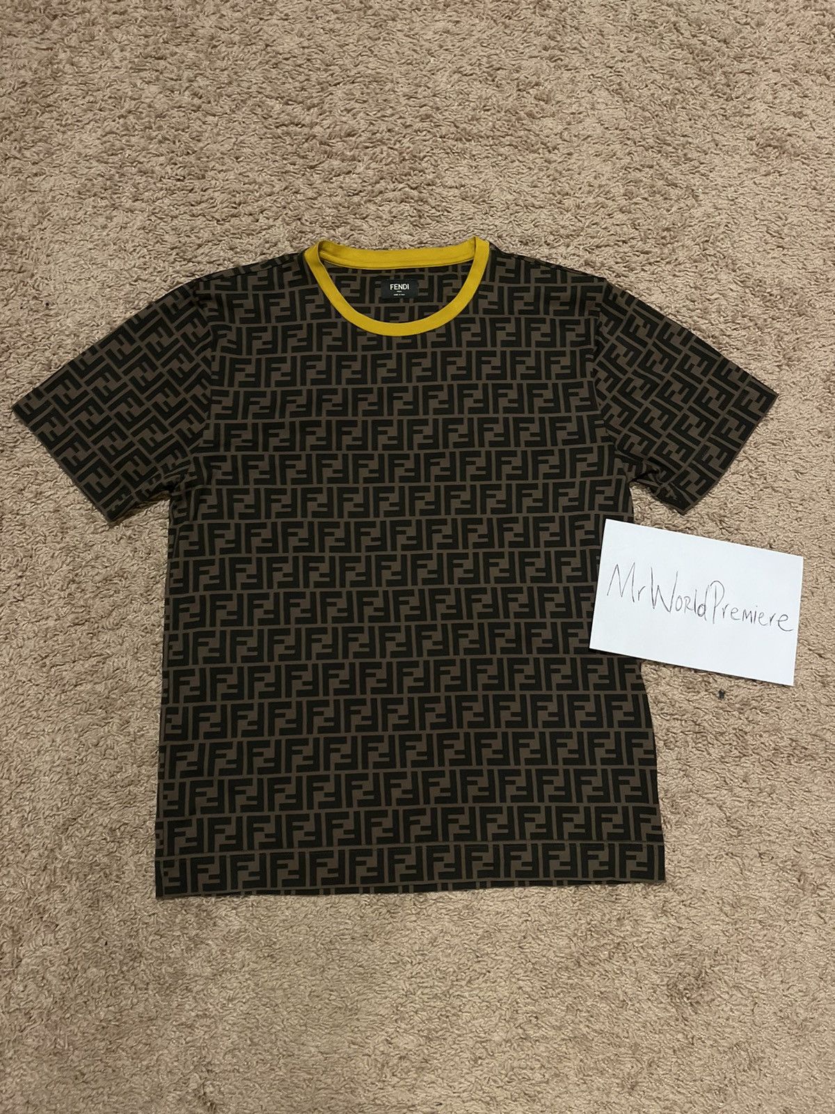Fendi Fendi Brown FF Motif Shirt Size US L / EU 52-54 / 3 - 1 Thumbnail